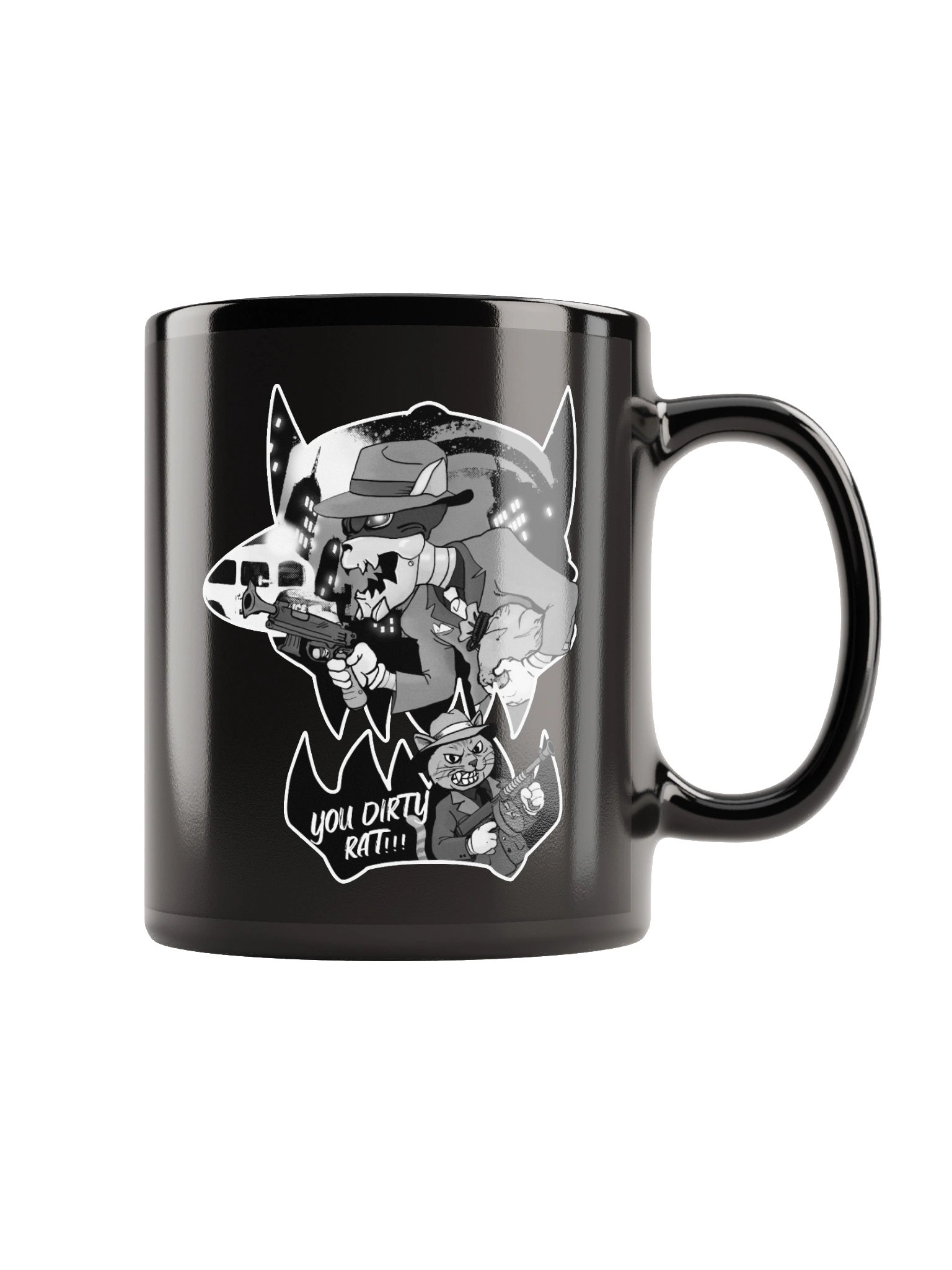 Mobster Kats Black Glossy Mug product image (5)