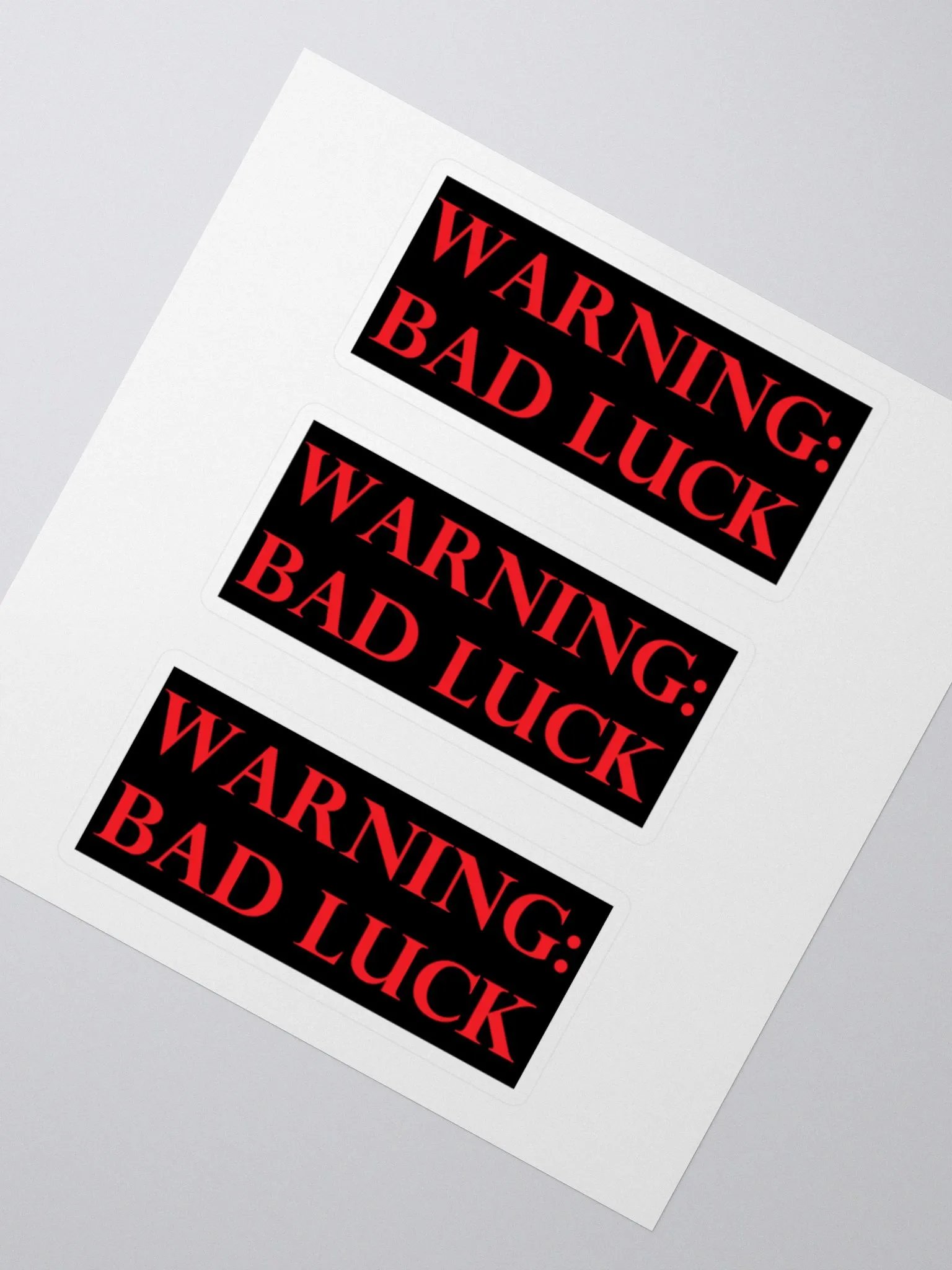 Bad Luck Warning Stickers product image (2)