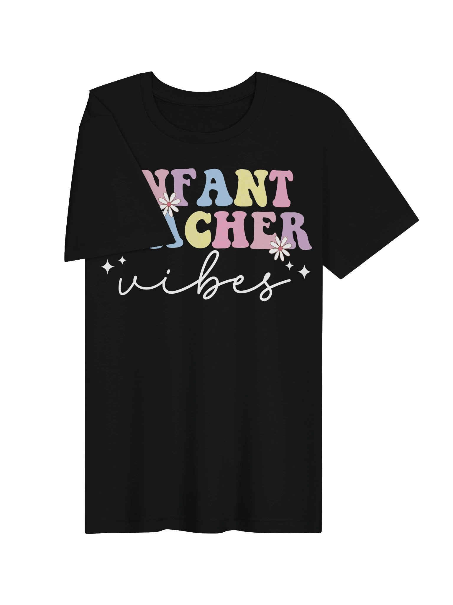 Cute Infant Teacher Shirt | Infant Teacher Vibes Graphic Tee | Daycare Staff Gift | Childcare Educator T-Shirt product image (22)