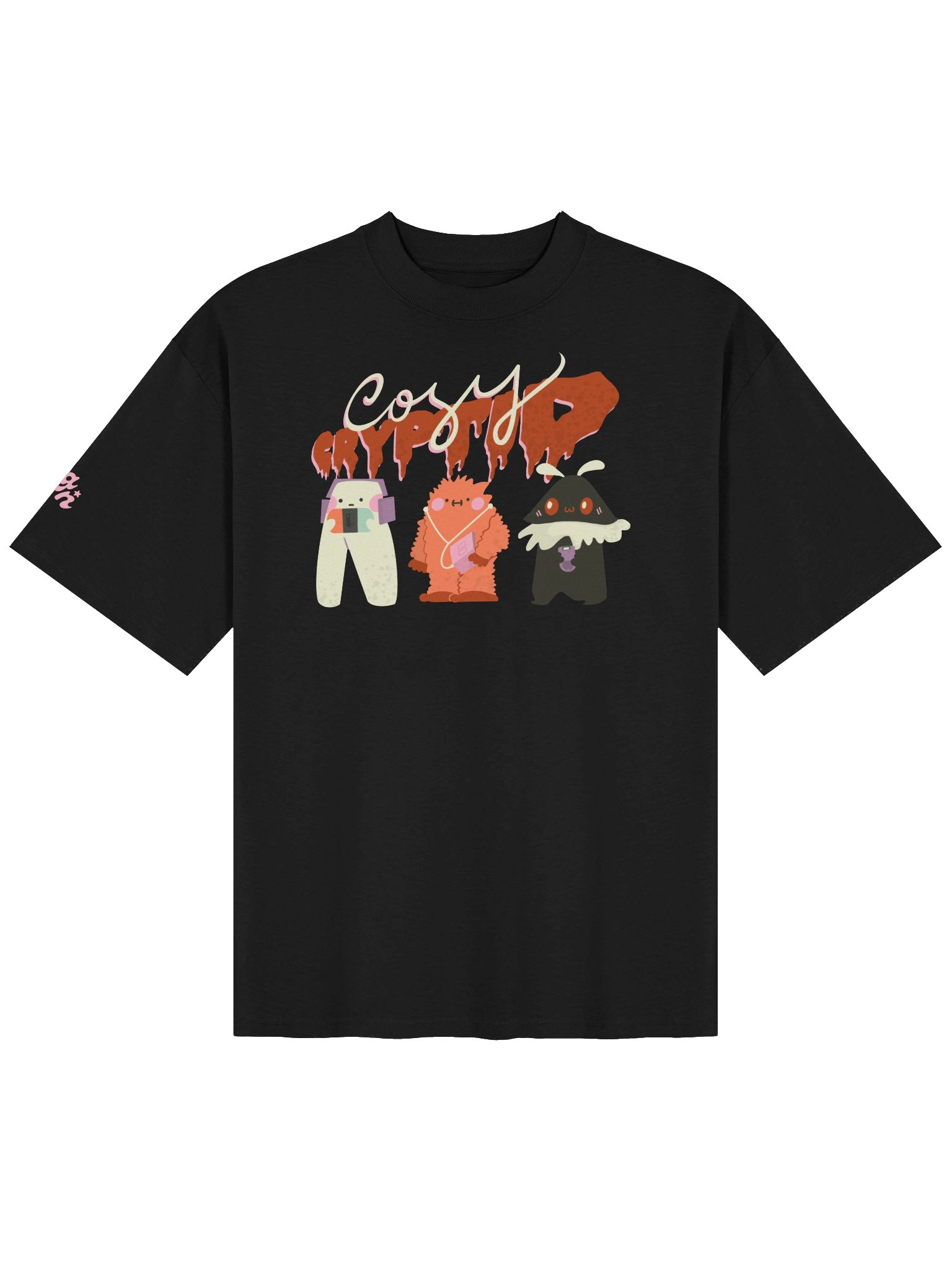 "Cozy Cryptid" Print Oversized T-shirt product image (1)