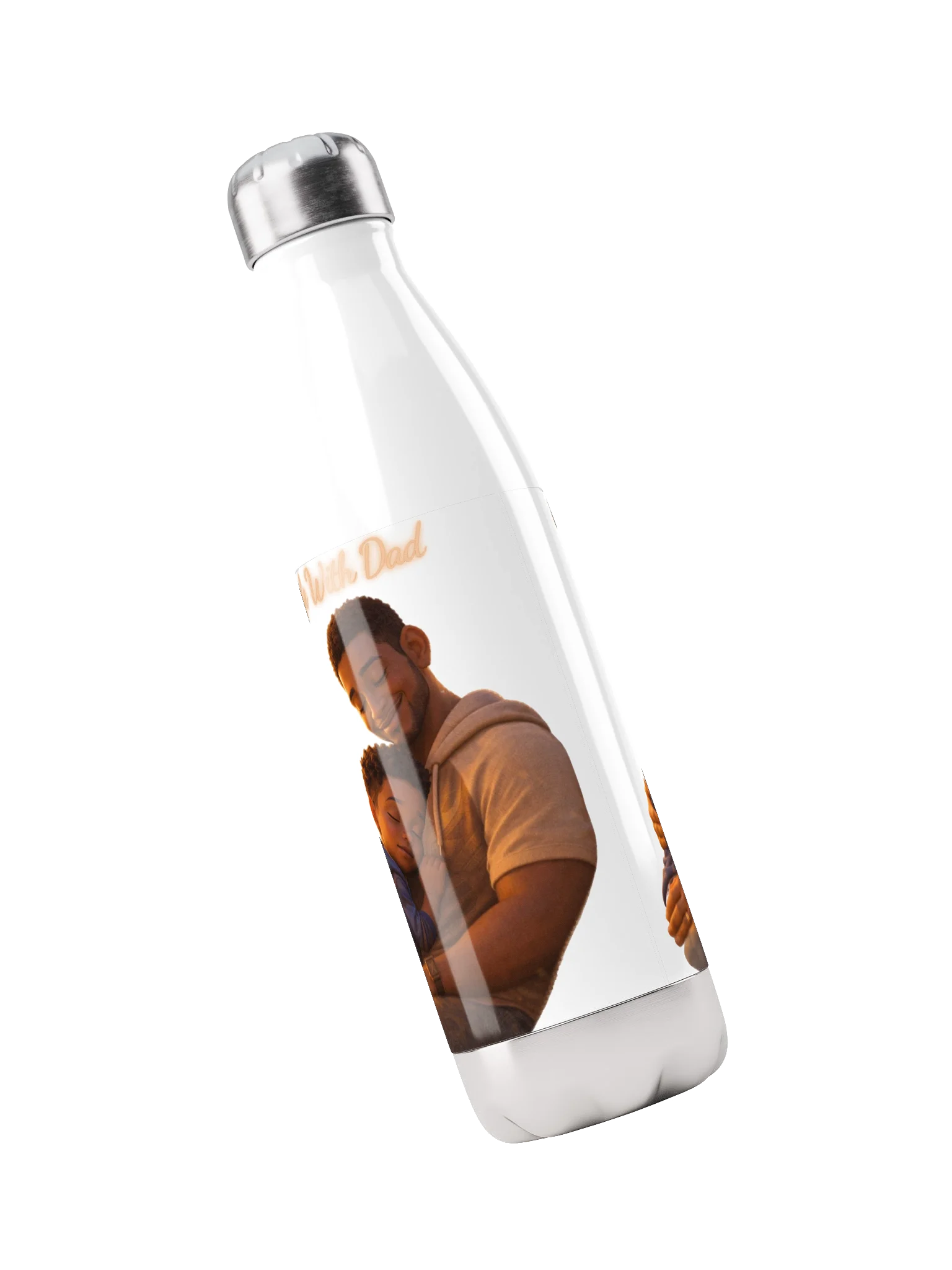 Safe With Dad Stainless Steel Water Bottle product image (5)