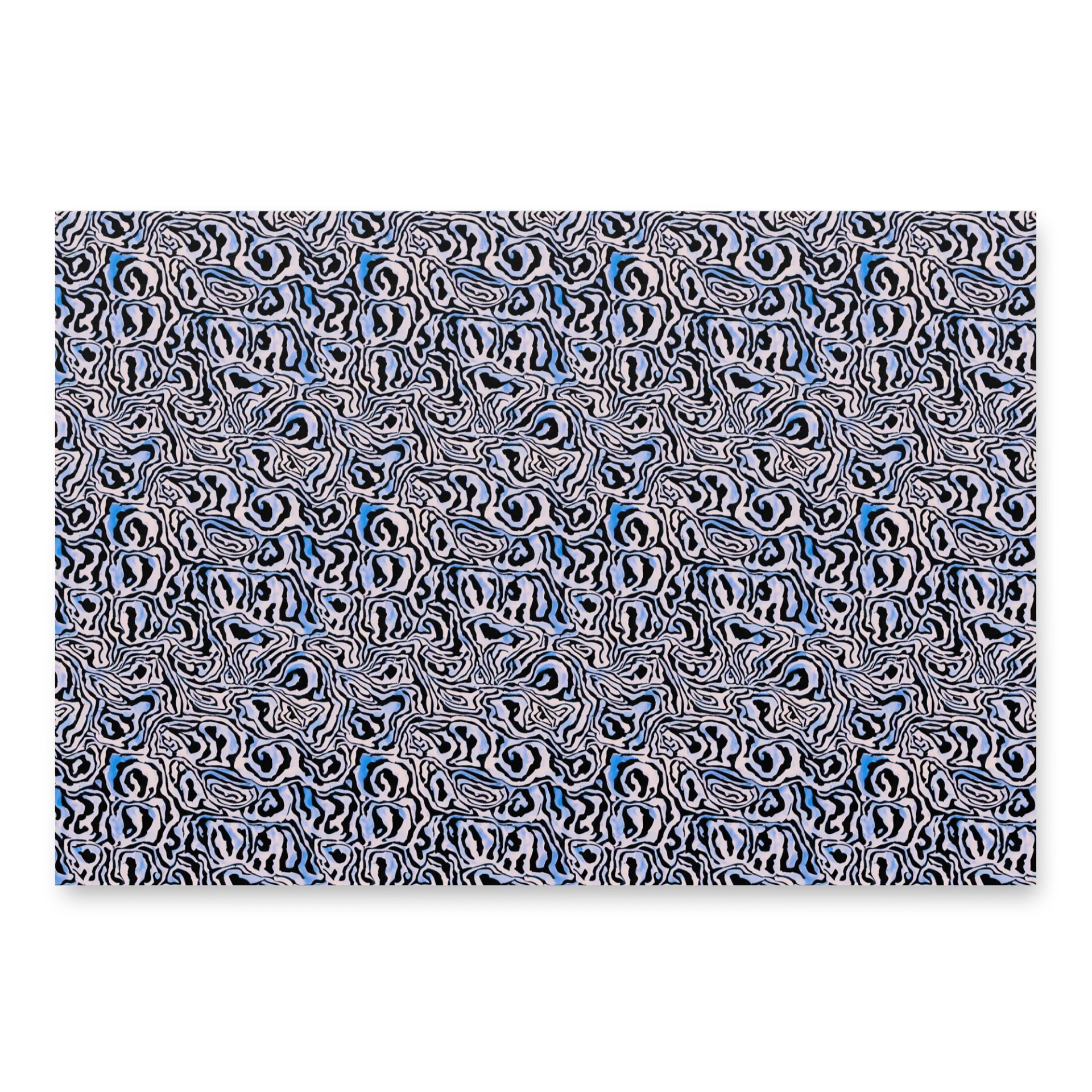 Blue Black Snake Pattern Paper Sheets product image (1)