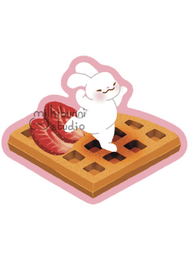 Right Strawberry Waffle Bunni Sticker product image (1)