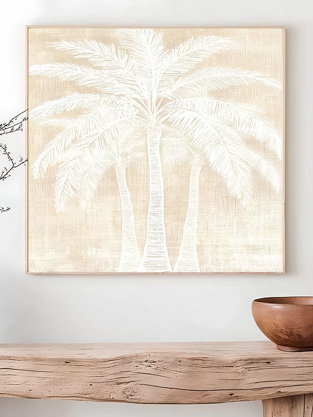 Palm Tree Abstract PRINTABLE Wall Art, Beach Coastal Tropical Boho Neutral Poster product image (1)
