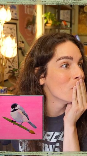painted birds, moving???? why yes!!! i got inspired by my friend @trailboundsketches to try to make an animation out of a few...