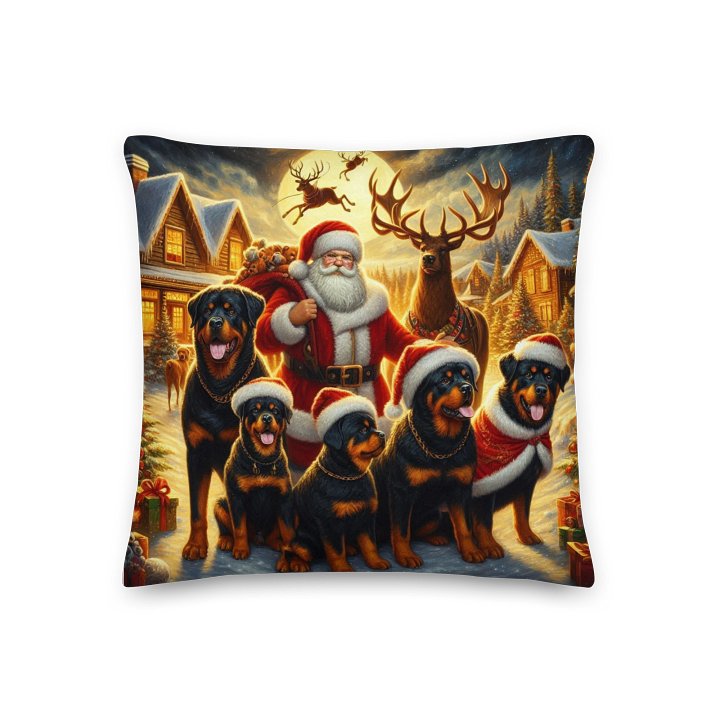 Rottweiler Santa Paws Festive Pillow product image (3)