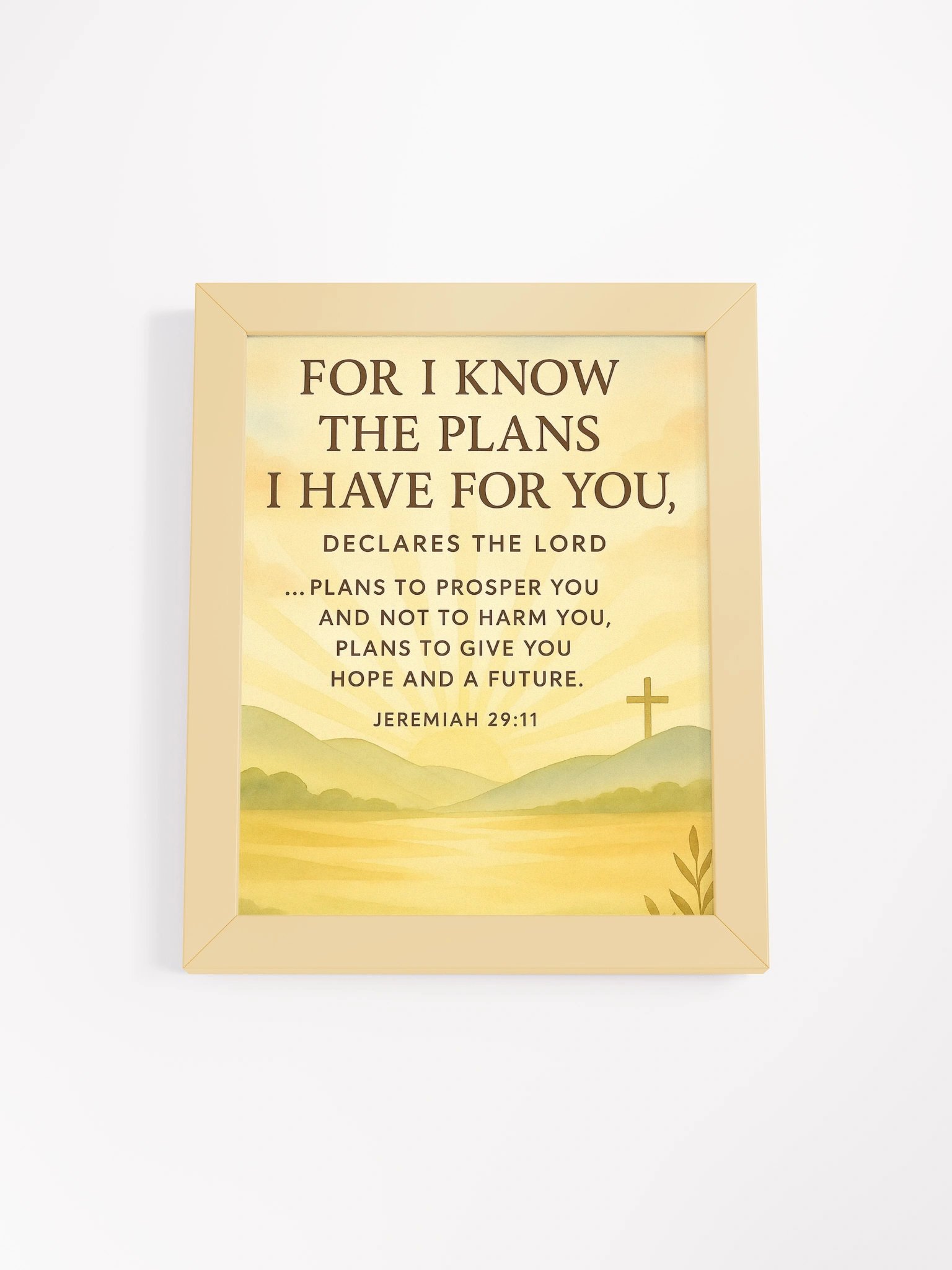 Jeremiah 29:11 Wall Art – Plans to Prosper You | Christian Scripture Wall Decor product image (4)
