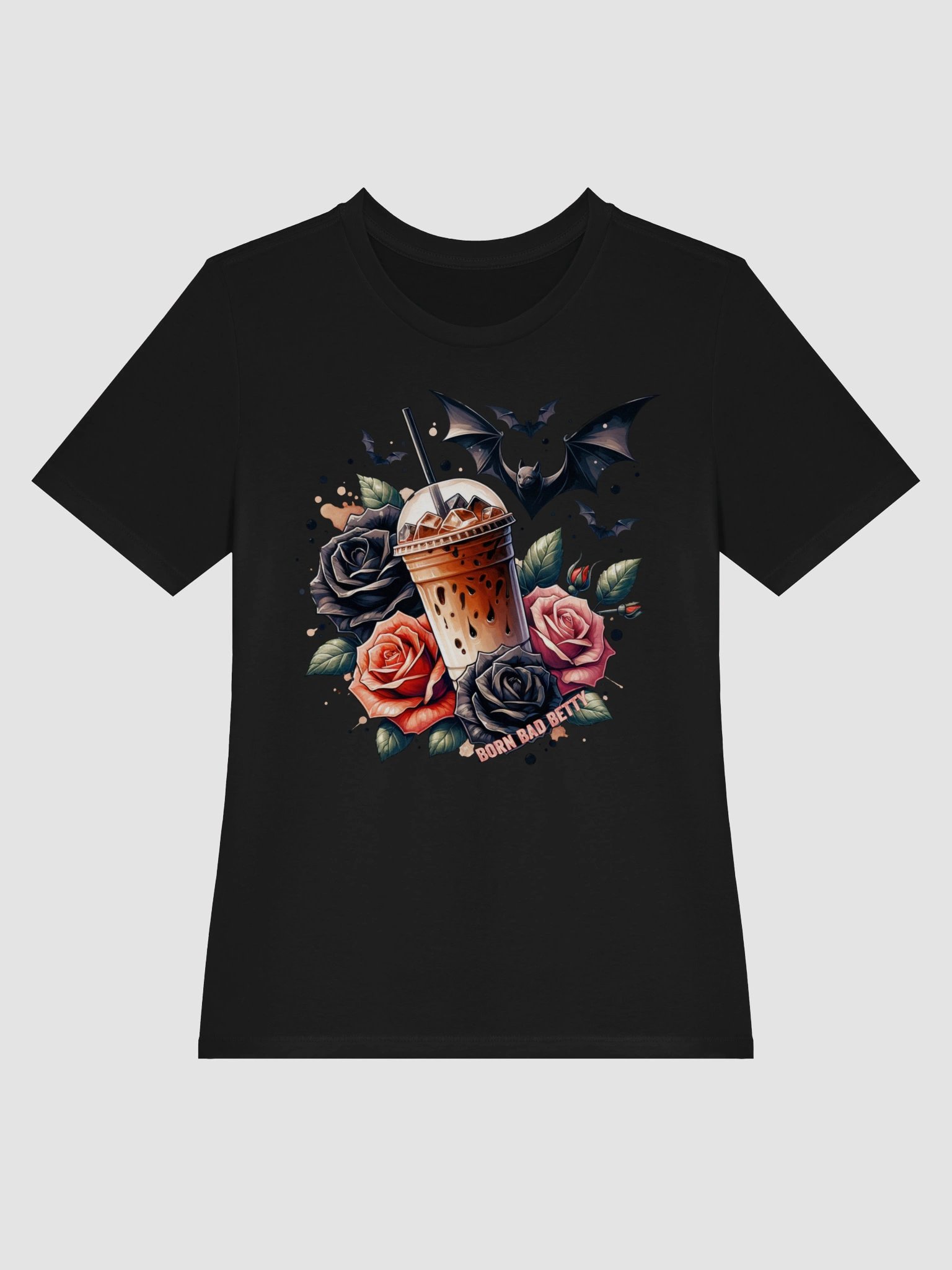 Gothic Rose And Bats Iced Coffee product image (3)