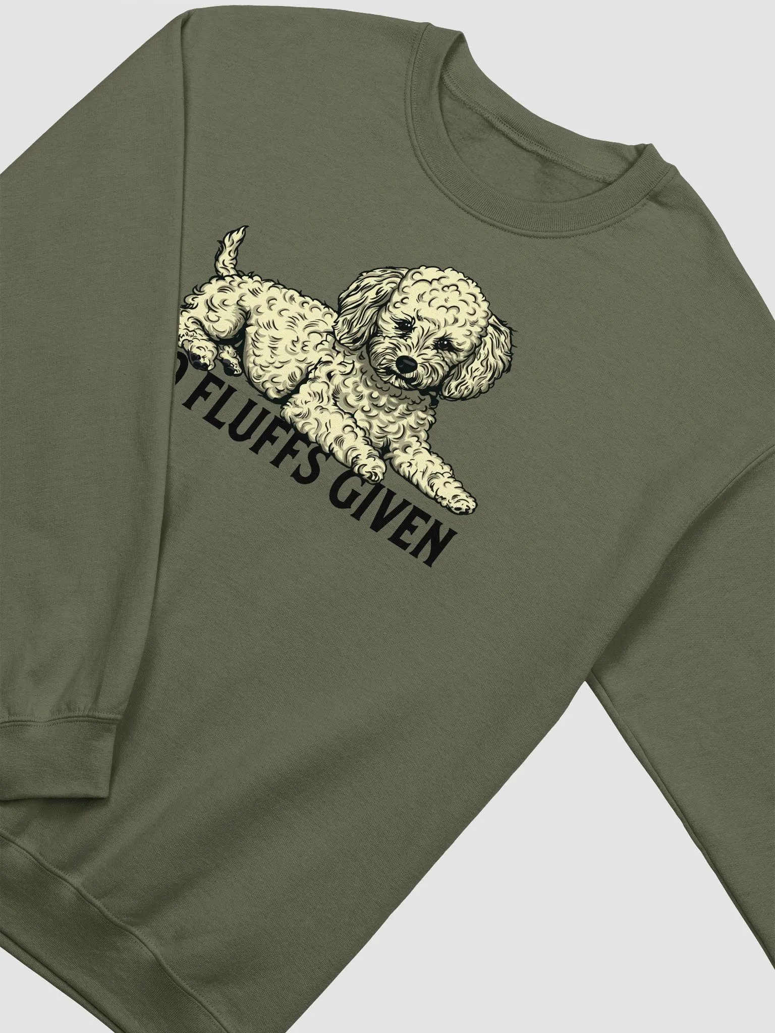 No Fluffs Given Sweatshirt of a Toy Poodle(Cream) | Funny Shirt for Poodle Paw-rents product image (4)