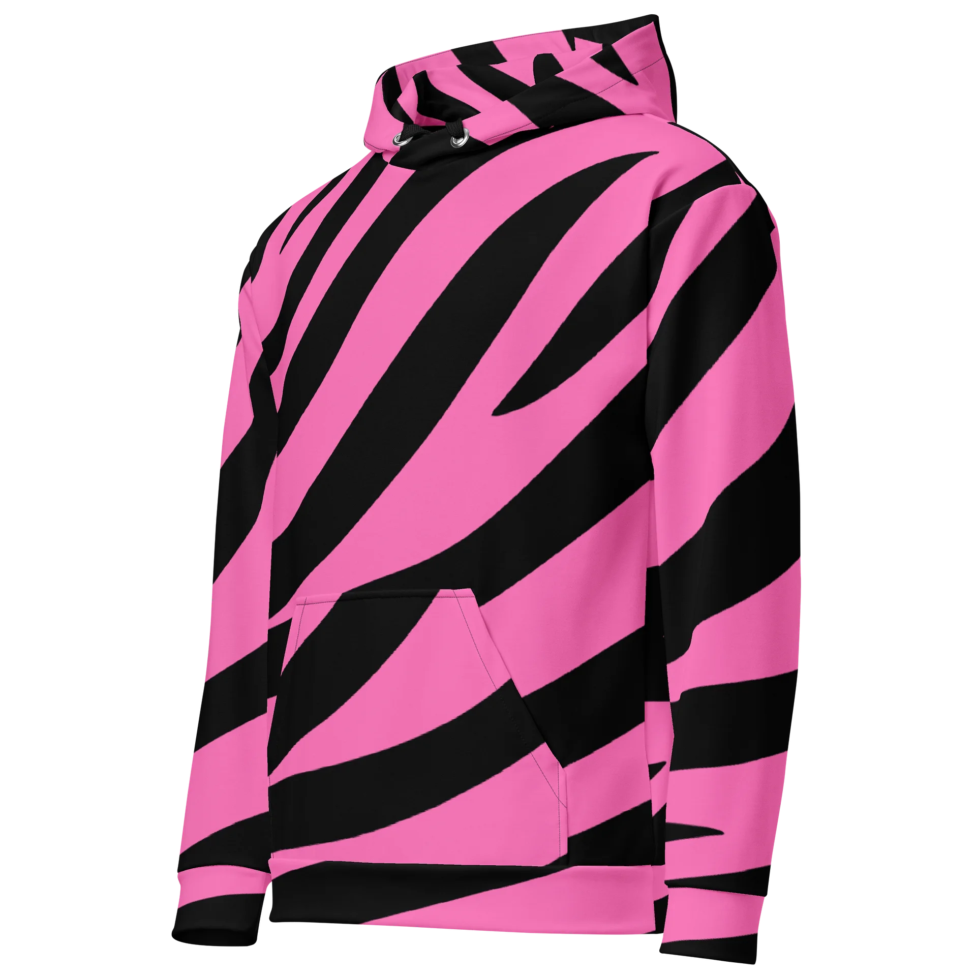 Zebra Print Hoodie – Pink Black product image (3)