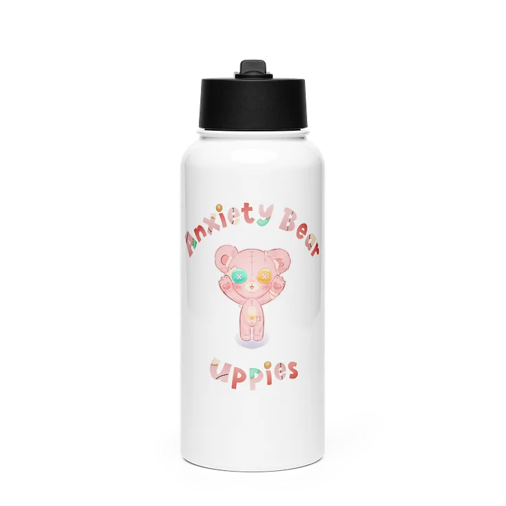 Anxiety Bear Uppies Water Bottle product image (1)