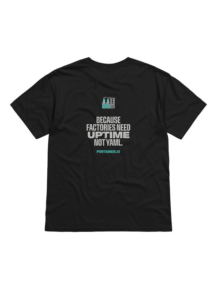 Industrial and IoT Tshirt Black - Because factories need uptime, not YAML product image (2)