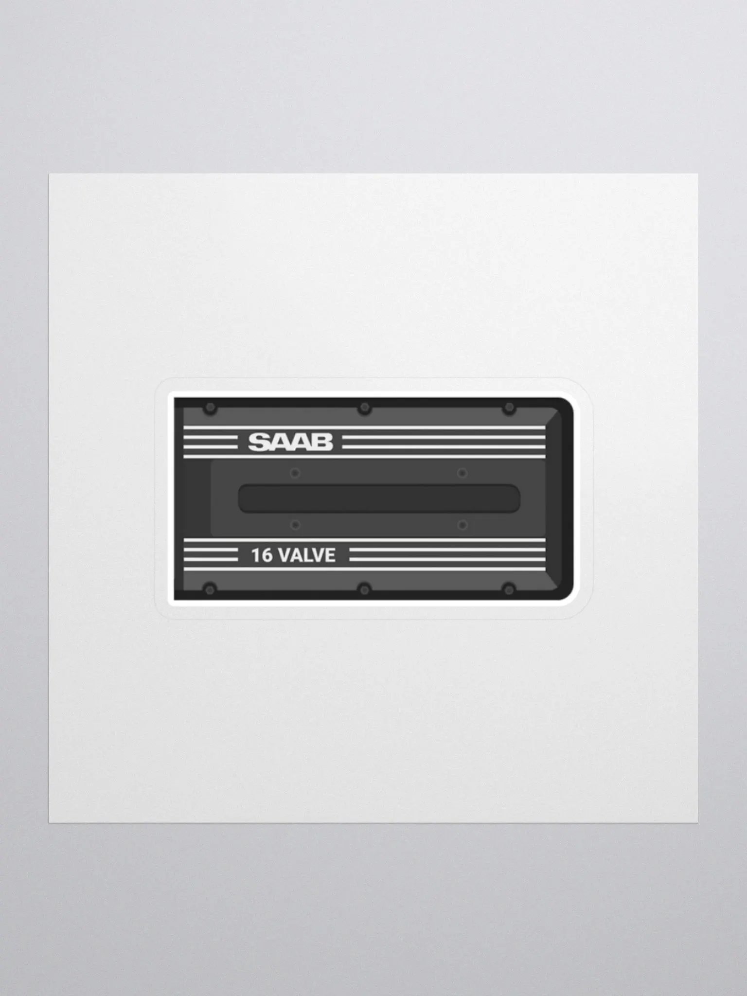 Retro Saab 16 Valve Sticker product image (1)