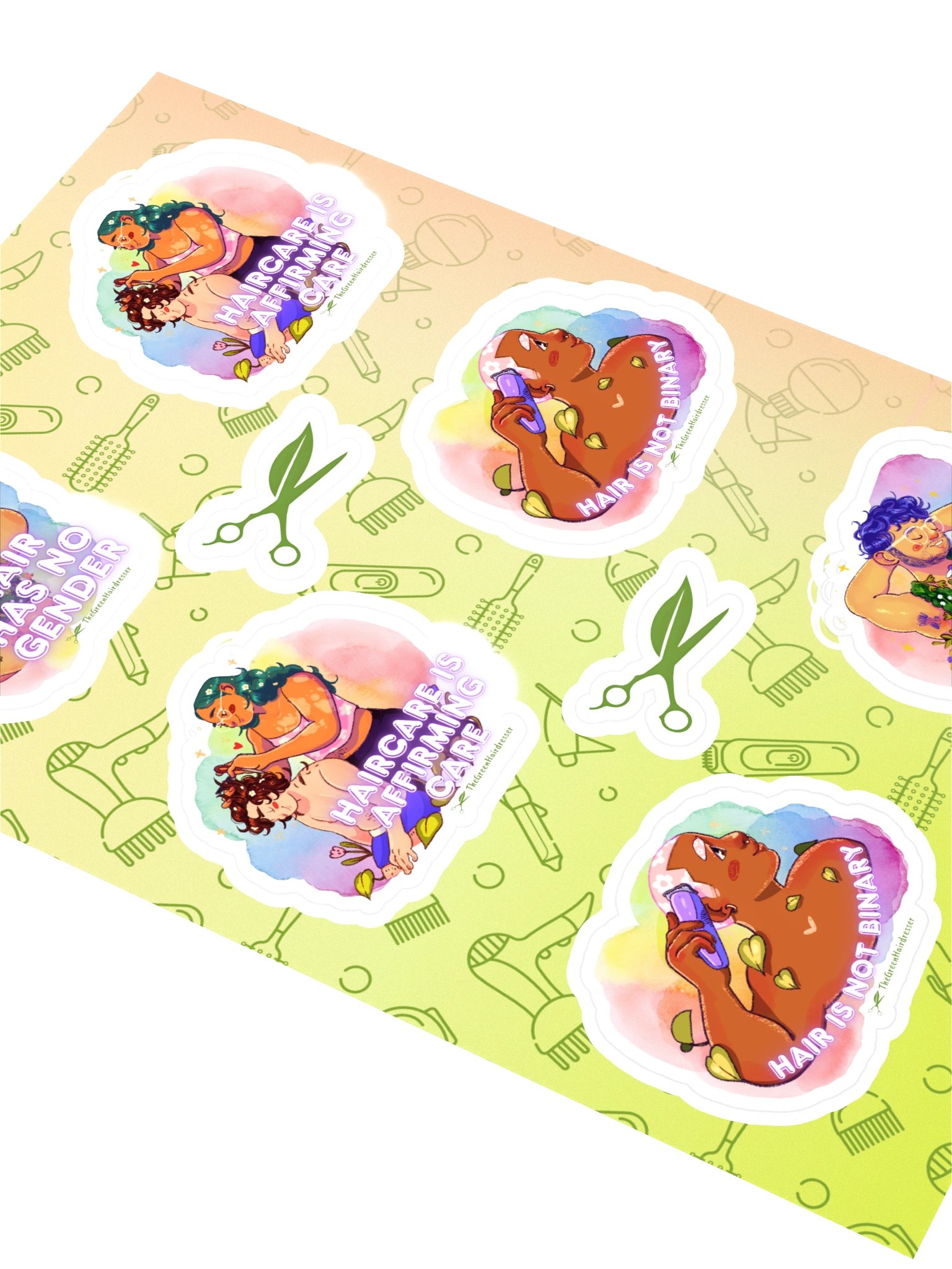 Hair ≠ Gender Sticker Sheet product image (2)