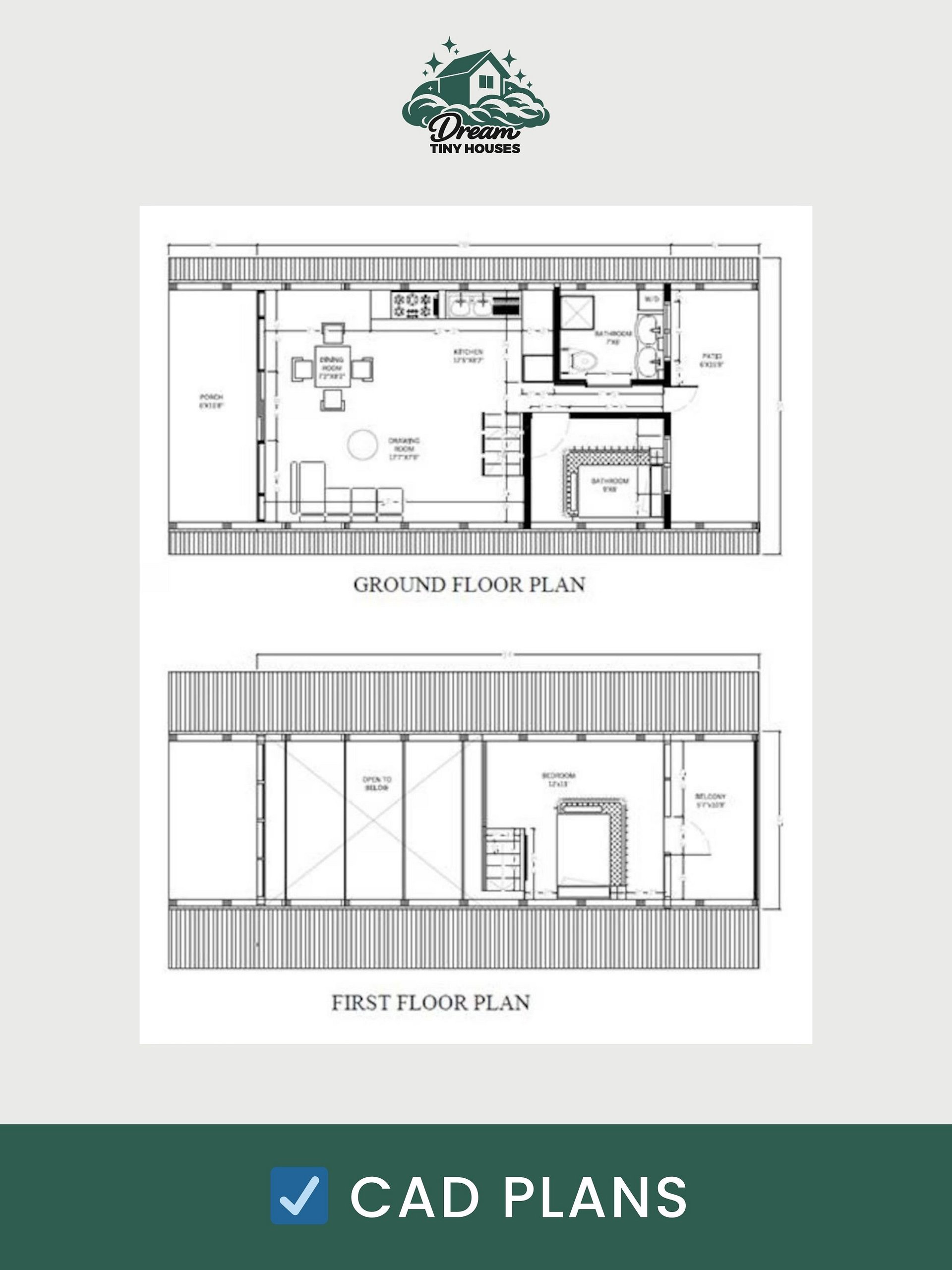 The Spire Tiny House Blueprint Set (CAD File + Materials List) product image (5)