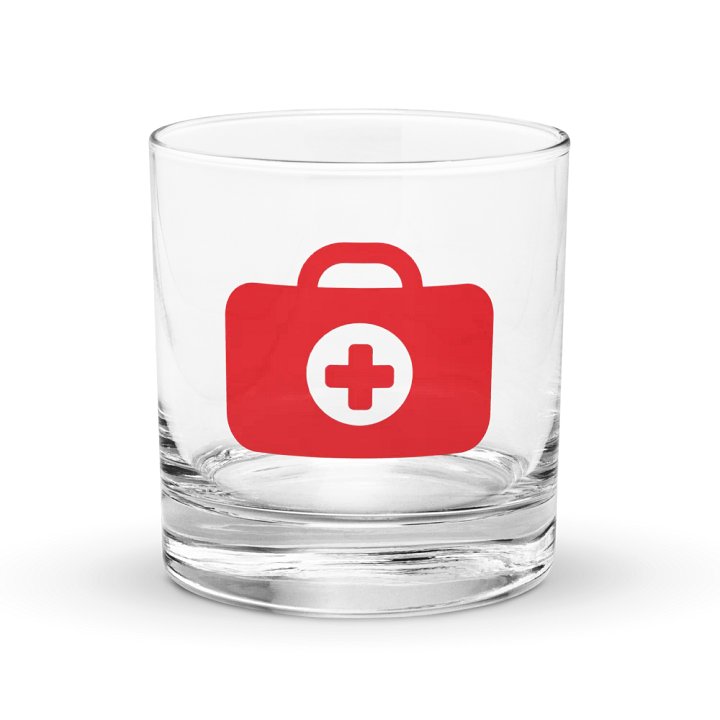 "First Aid Kit" Rocks Glass product image (1)