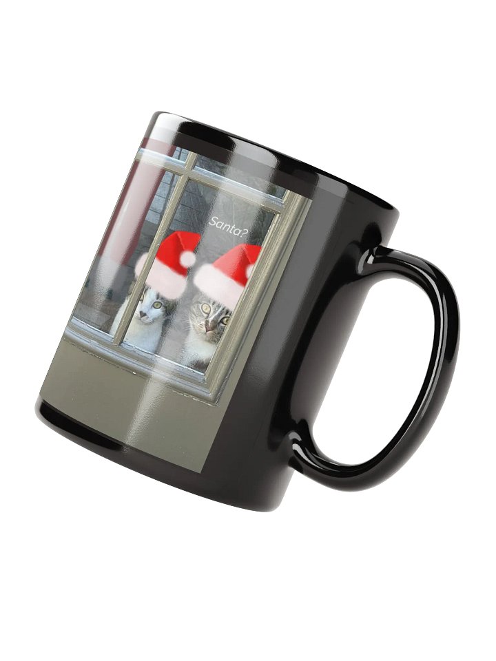 Kitty Christmas "I'll Be Good Next Year" Black Ceramic Mug product image (2)