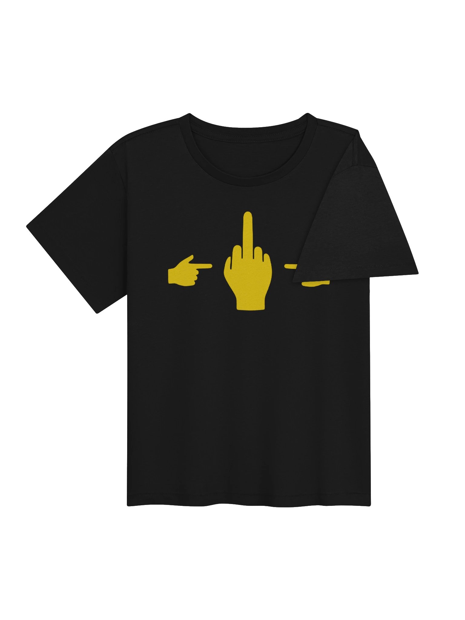 No Middle Finger Point ShopCo Yellow Women's Tee product image (4)