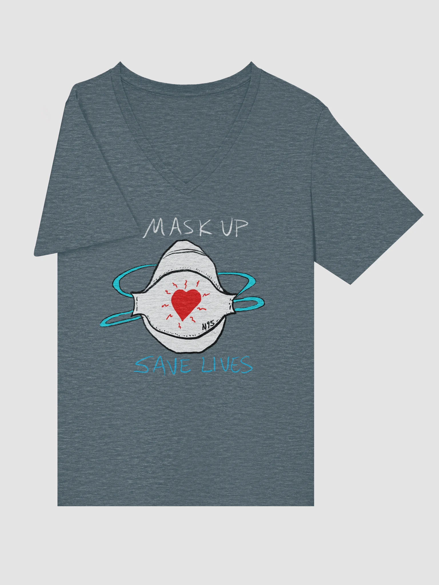 Mask Up Save Lives Relaxed V-Neck Tee product image (25)