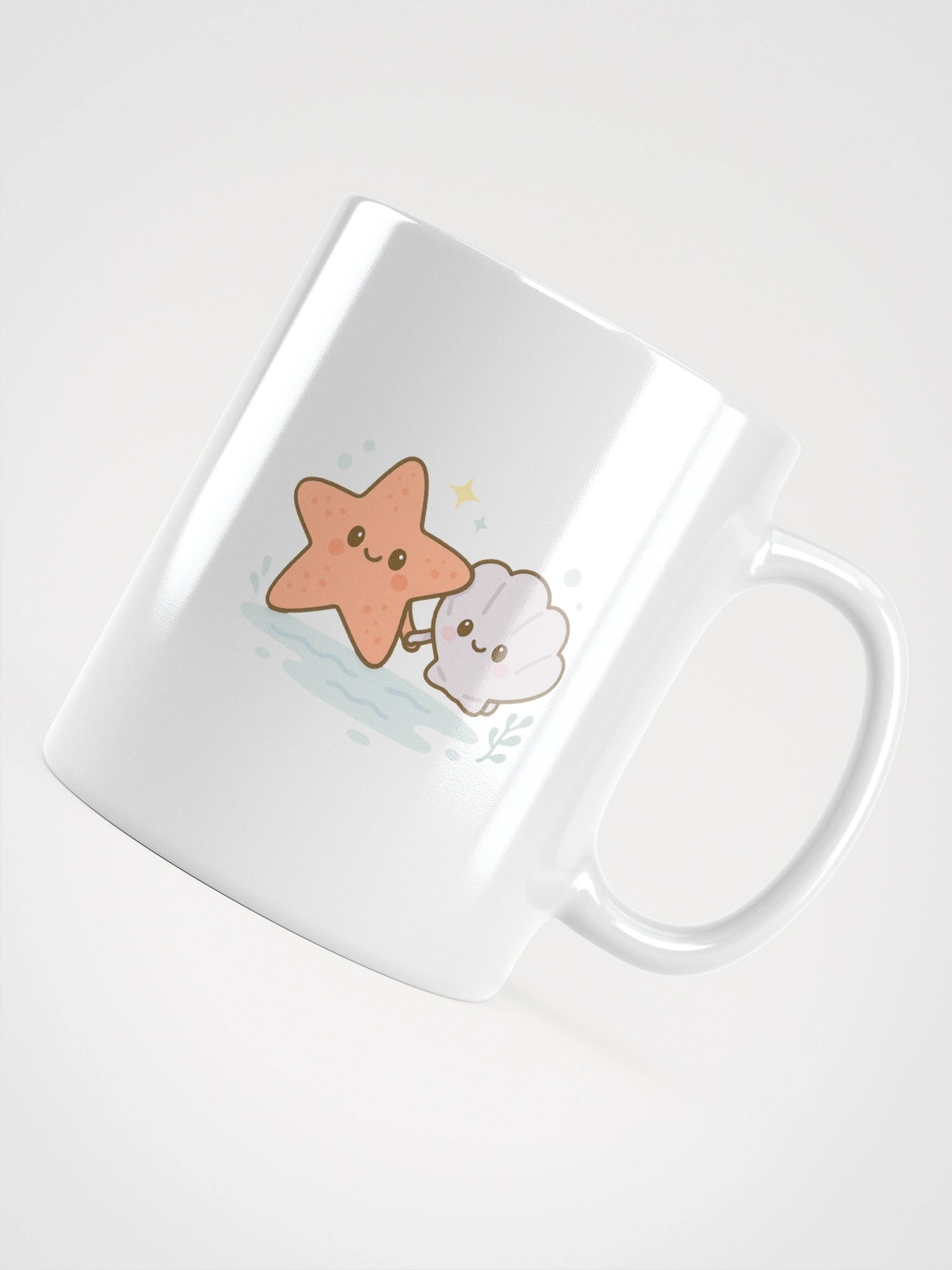 Starfish & Seashell White Glossy Mug product image (11)
