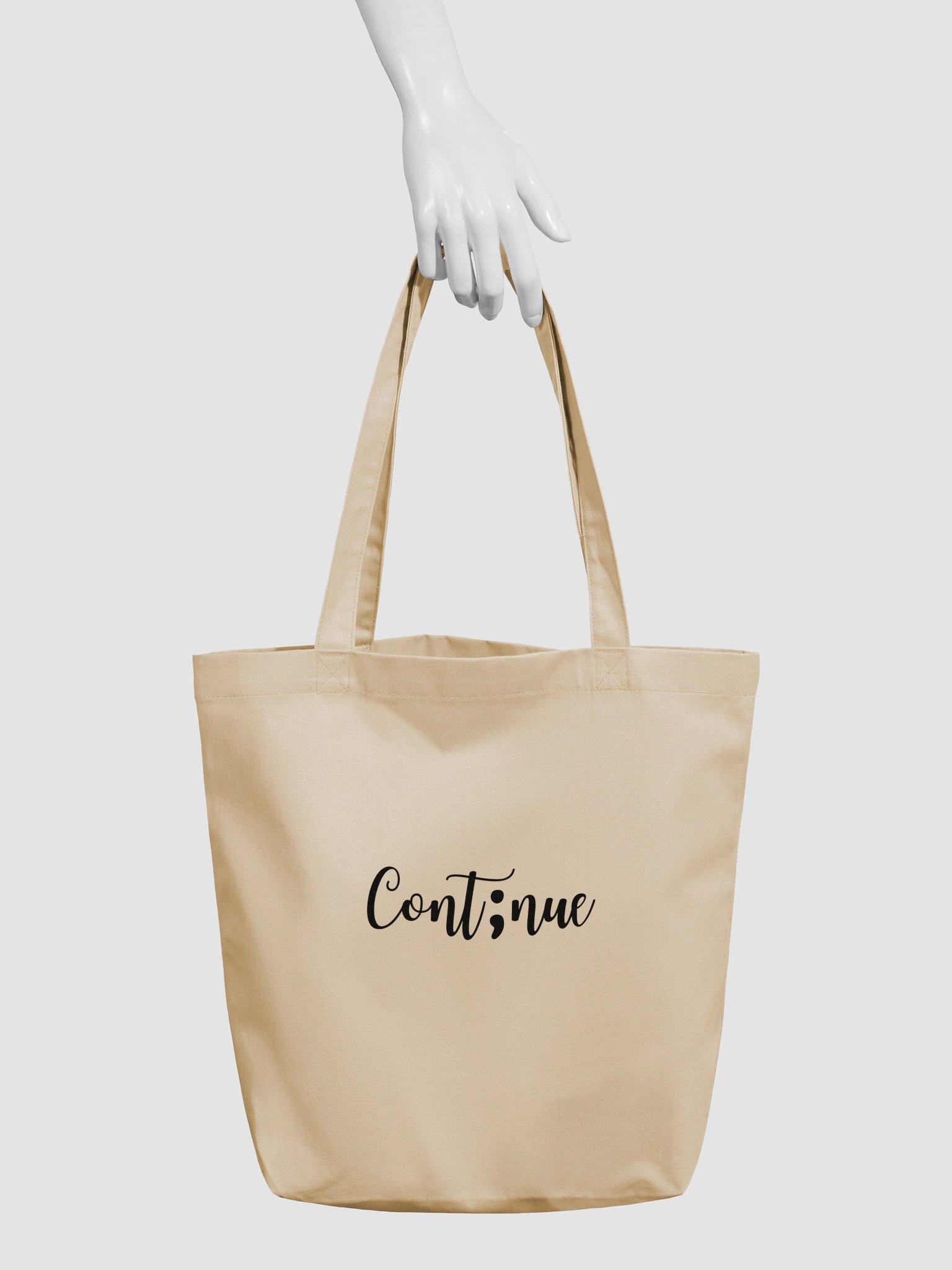 Continue | Minimalist Eco Tote Mental Health product image (3)
