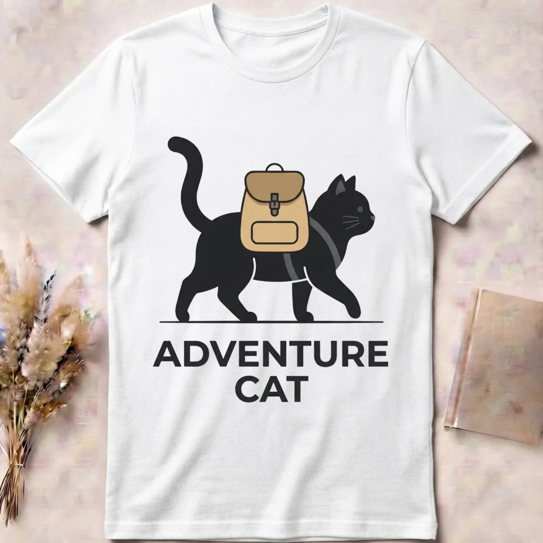 Adventure Cat T-Shirt – Funny Hiking Cat Graphic Tee product image (1)