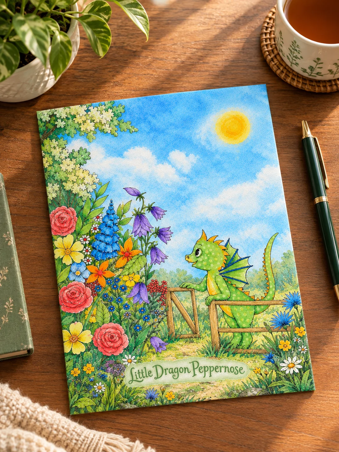 Little Dragon Peppernose's Garden Gate — Printable Notebook Cover product image (4)