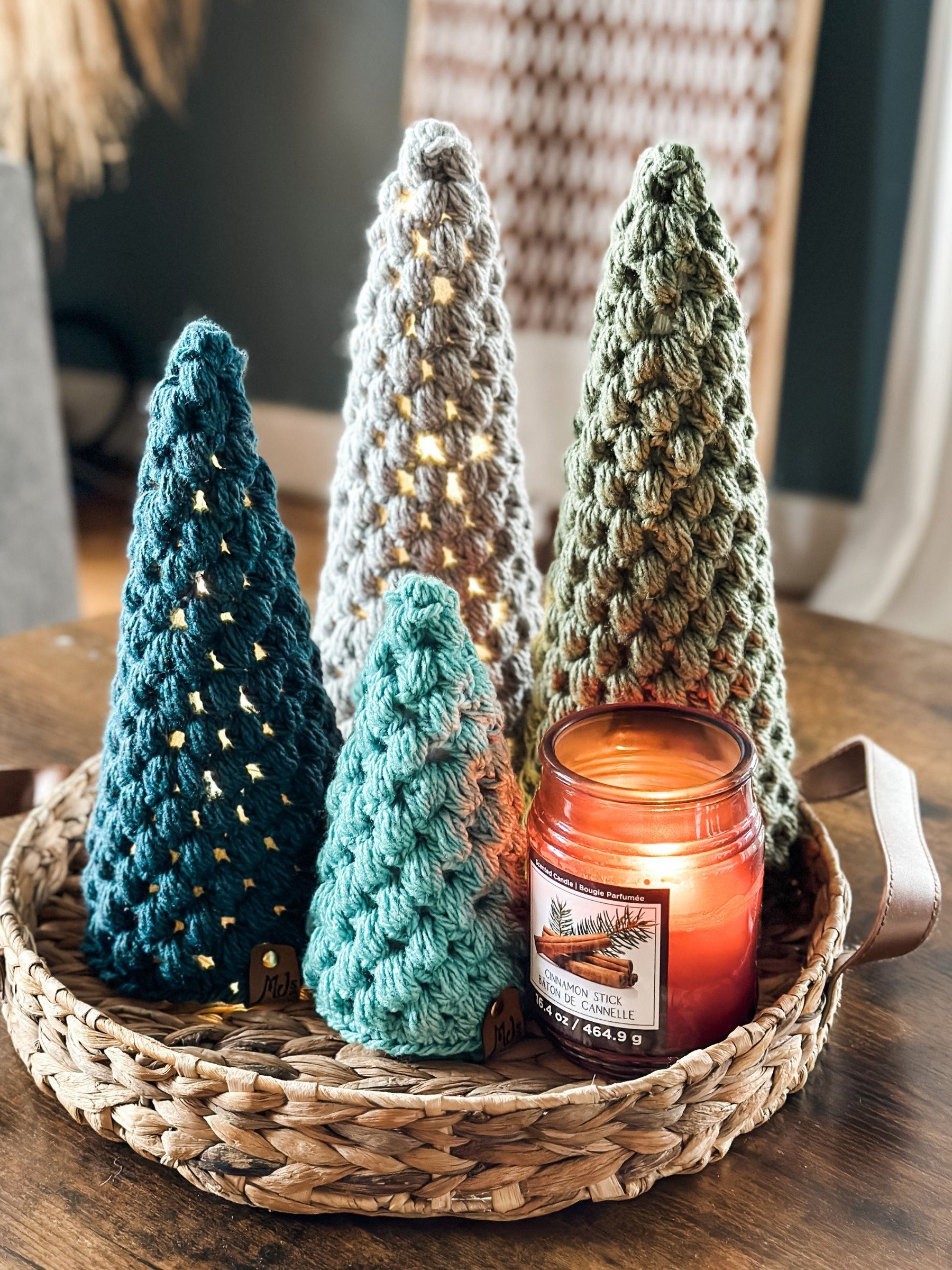 Festive Puff Stitch Trees Crochet Pattern product image (8)
