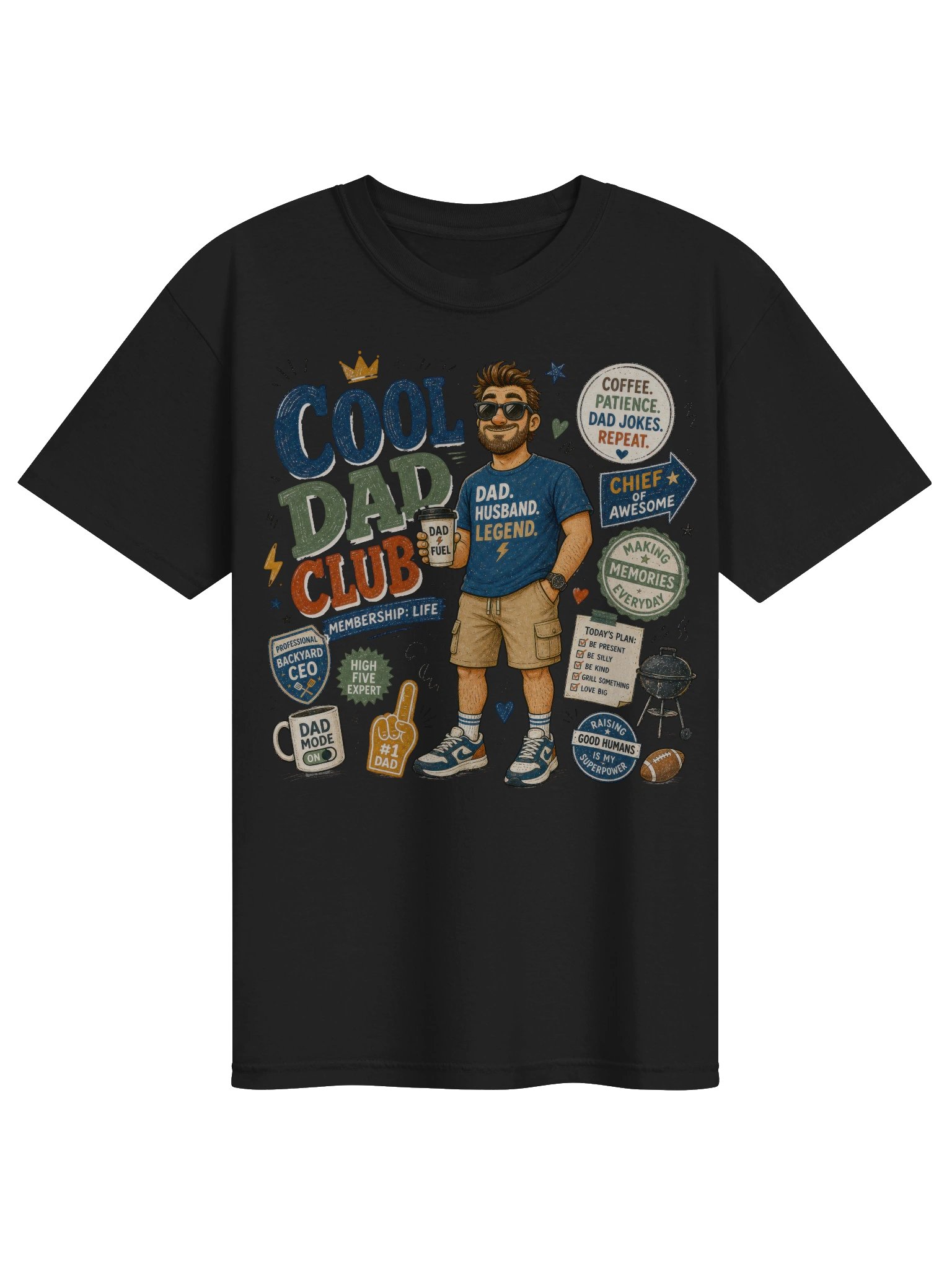 Cool Dad Club Vintage Graphic T-Shirt — Funny Father's Day Gift product image (2)