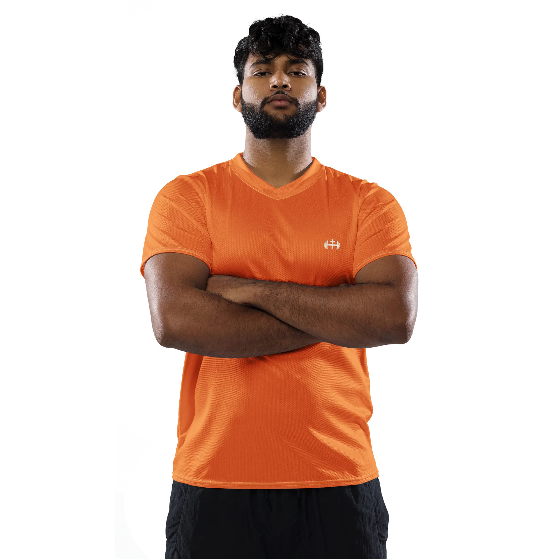 His House Mens Performance V-Neck T-Shirt - Orange product image (2)