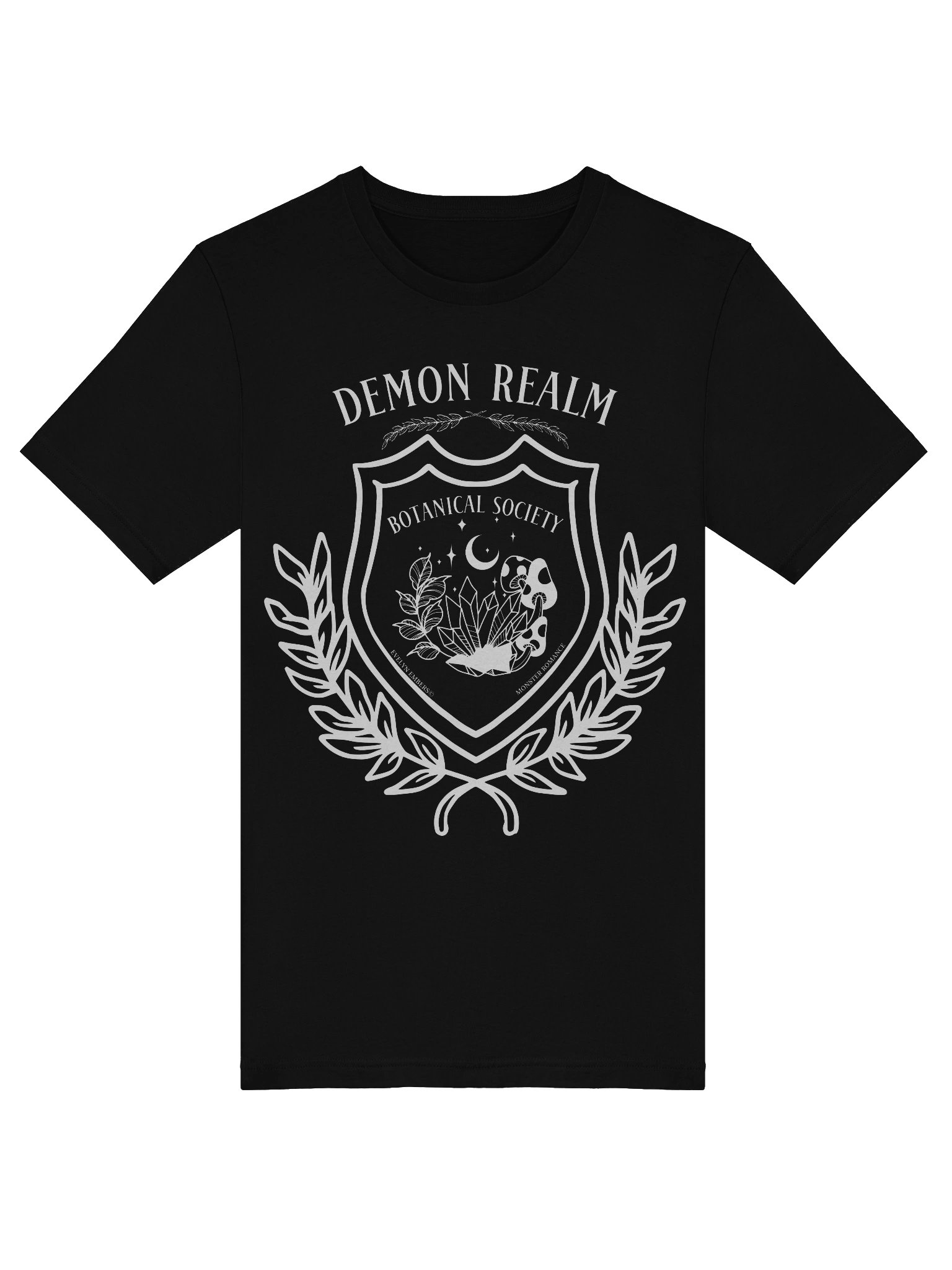 "Demon Realm Botanical Society" Bella+Canvas T-Shirt - white text on dark colors product image (39)