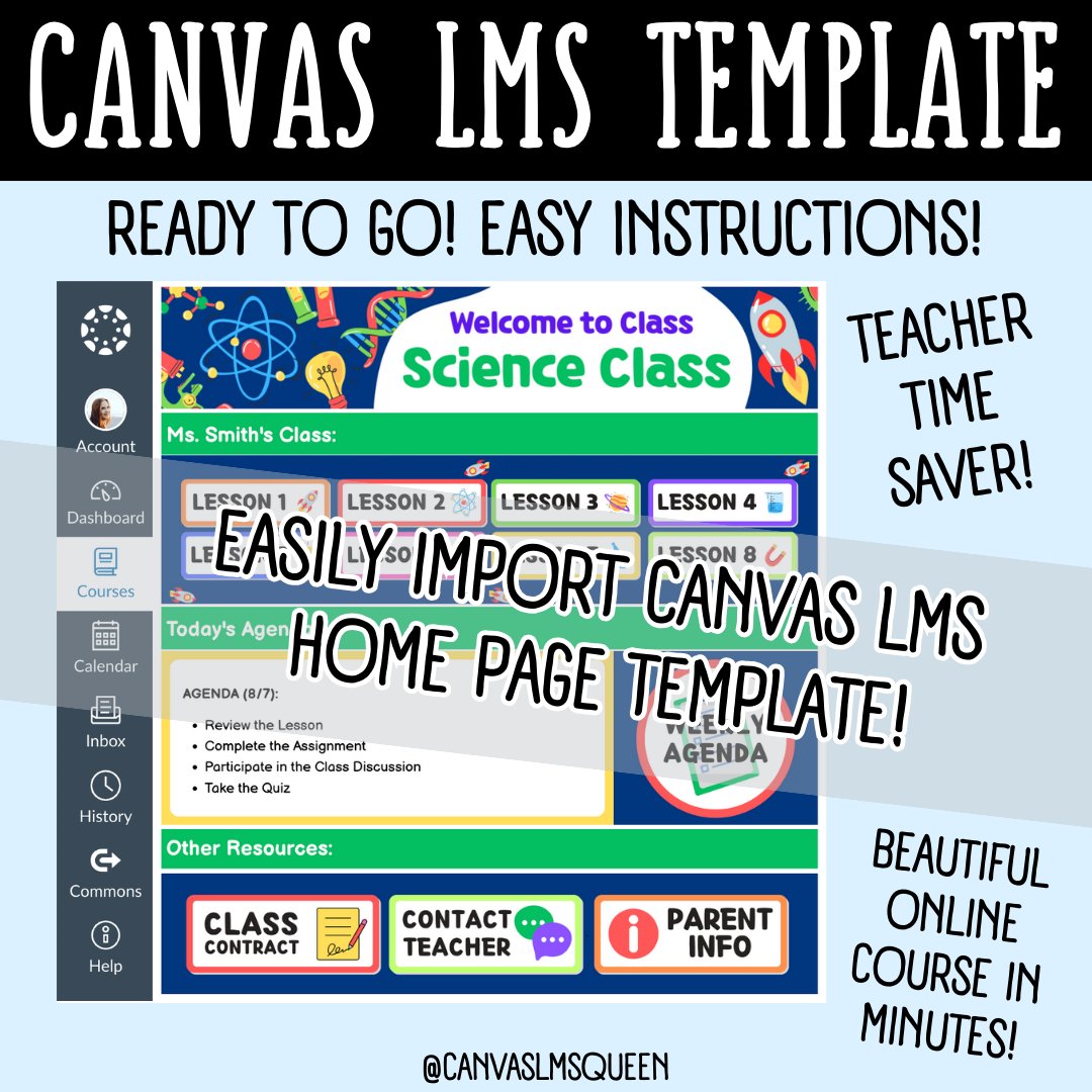 Canvas LMS Template - COURSE BUNDLE - Science Theme - 100% Customizable product image (6)