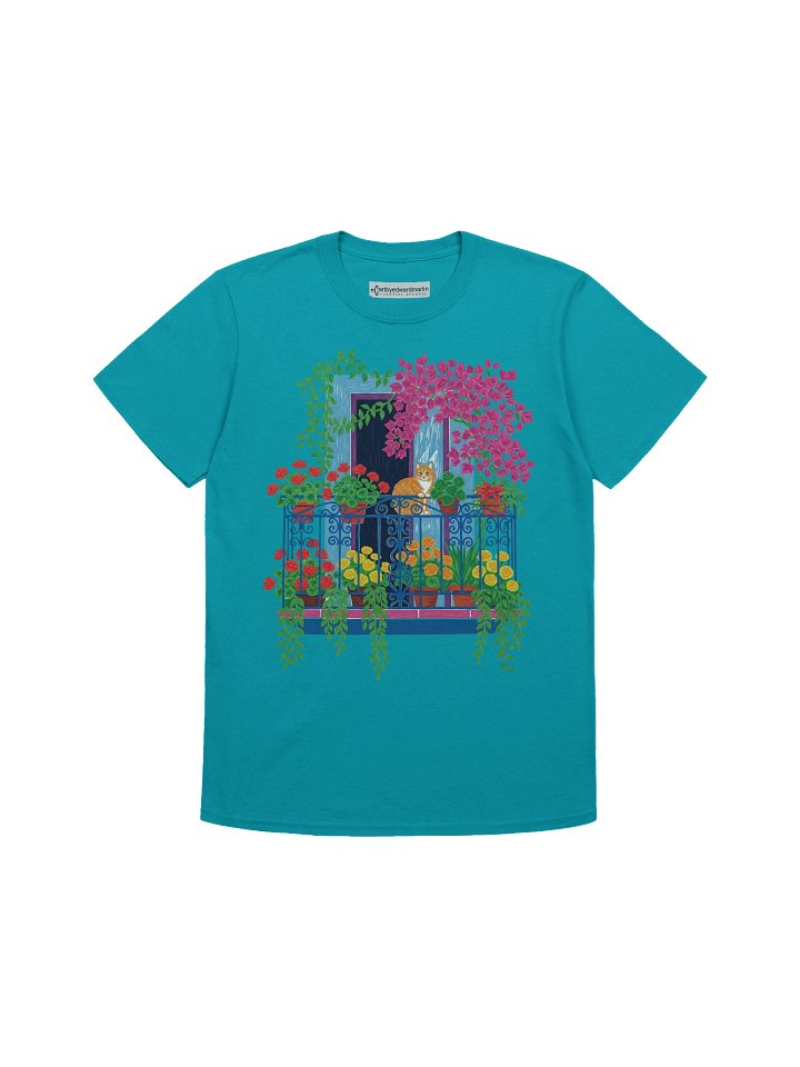 Cat on Balcony Design T-Shirt product image (58)