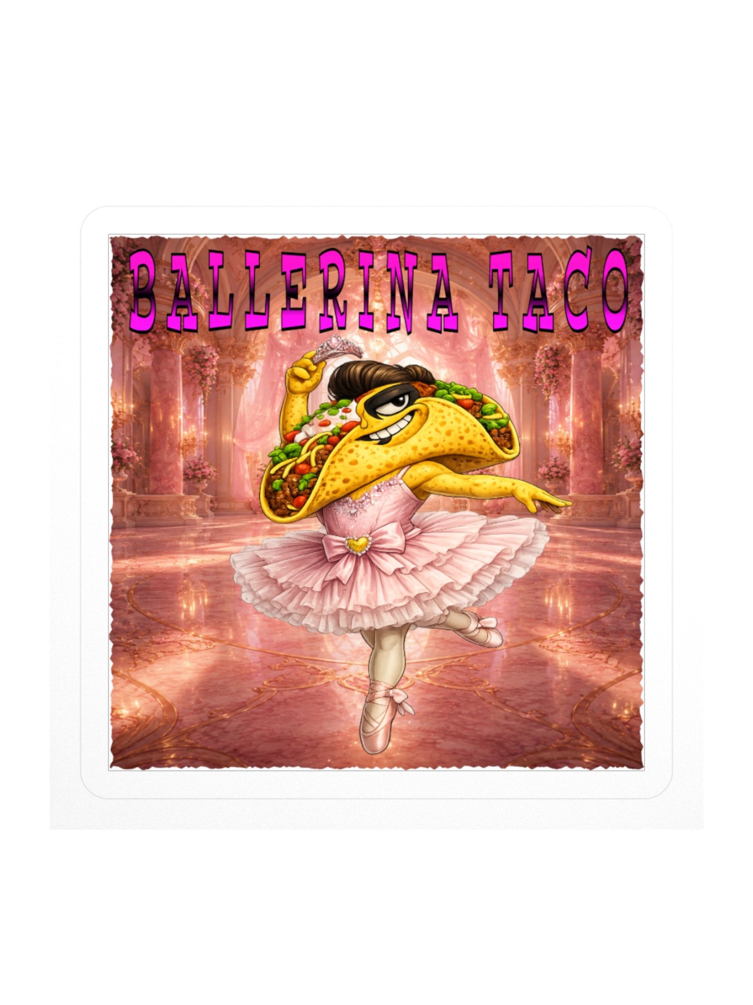 Ballerina Taco Kiss Cut Sticker product image (1)