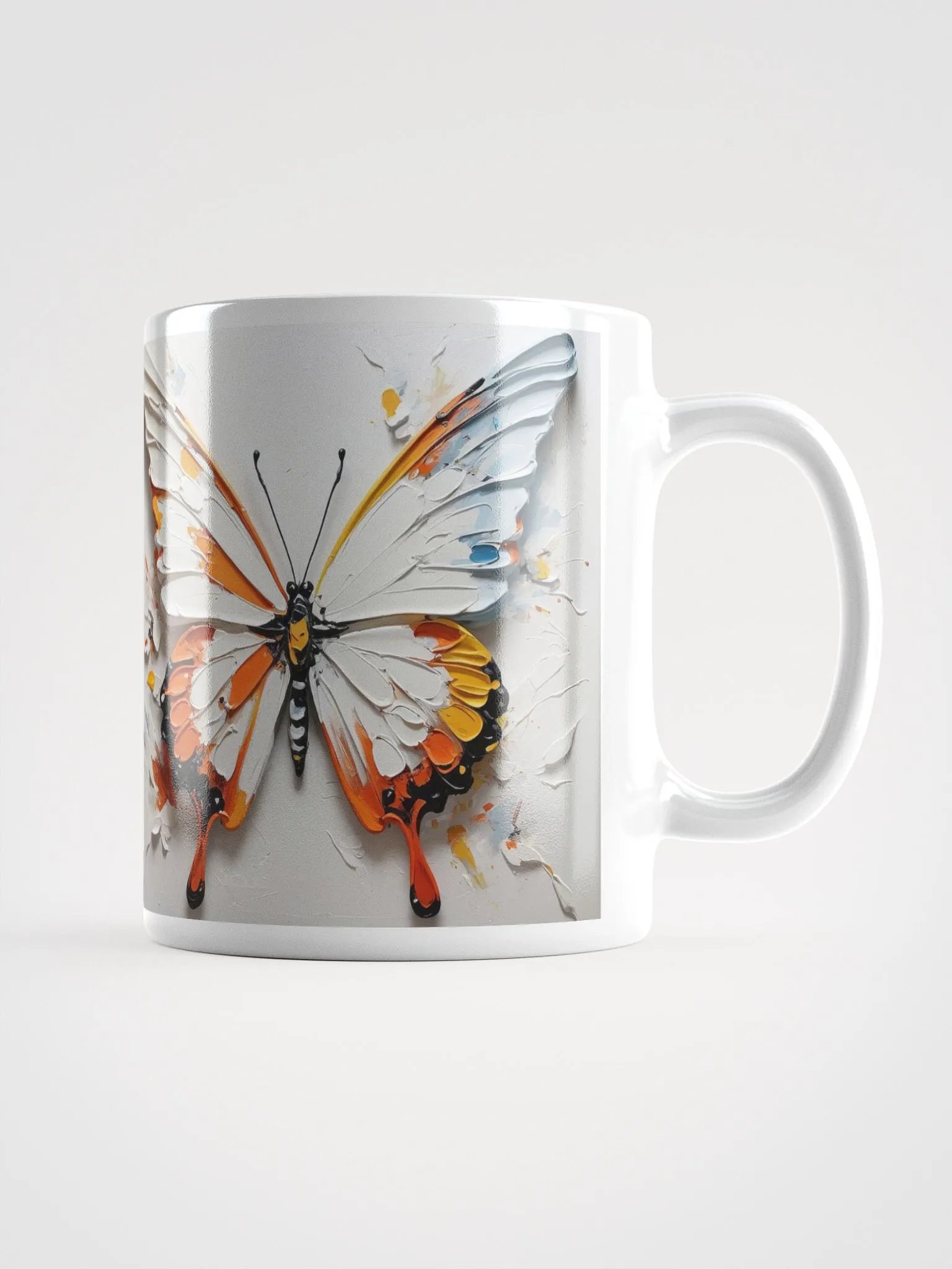 Whispers of Flight Butterfly White Glossy Mug product image (1)