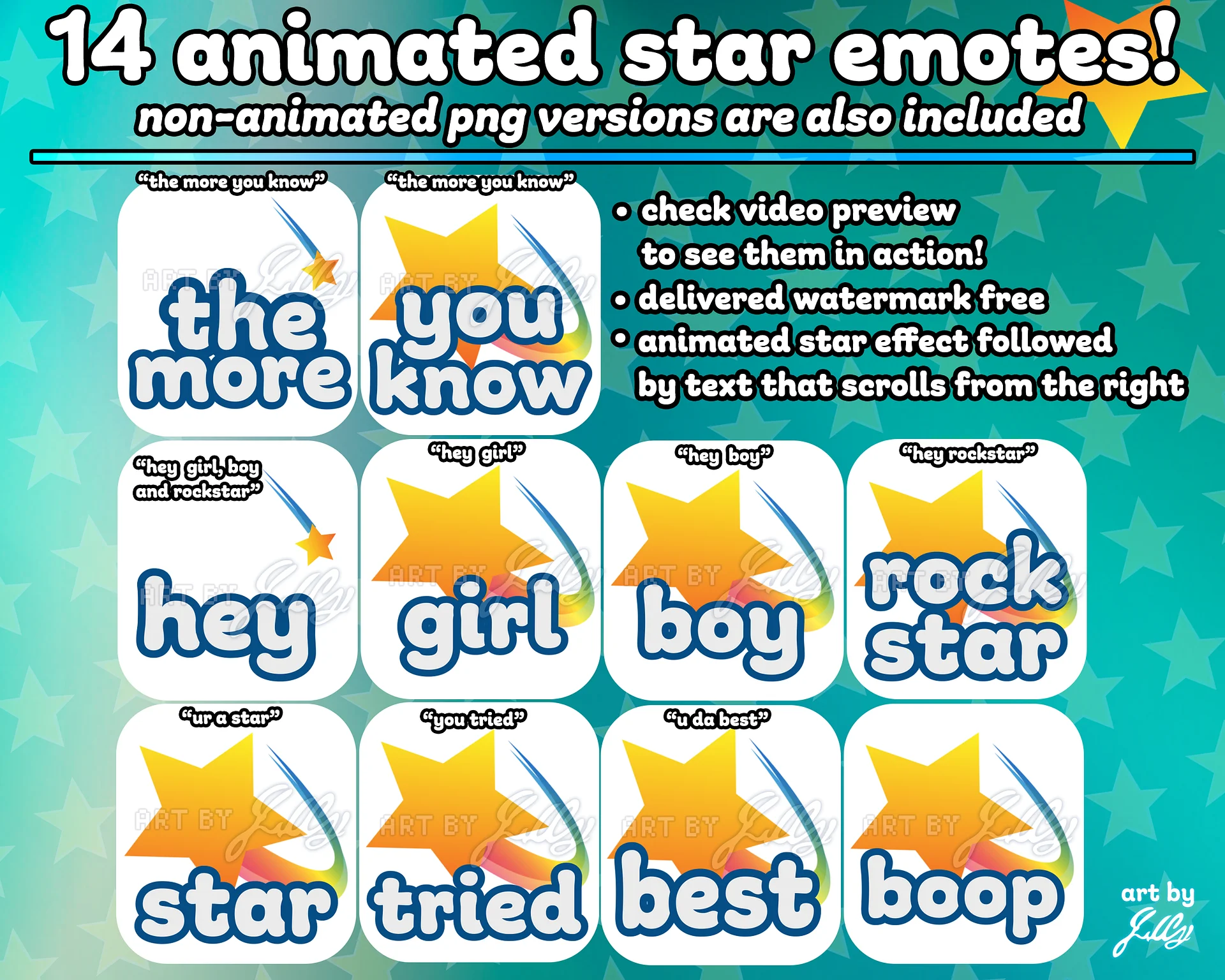 Animated Shooting Star Emotes product image (1)