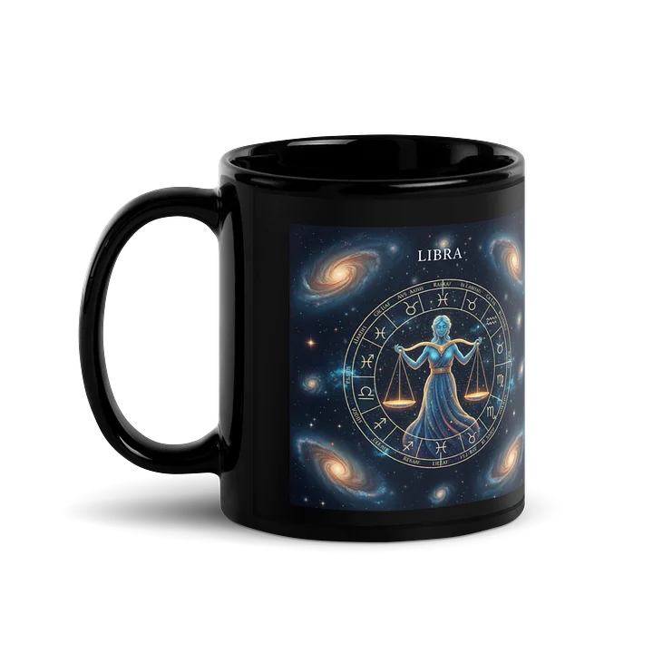 Zodiac Sign Libra -Black Glossy Mug product image (1)