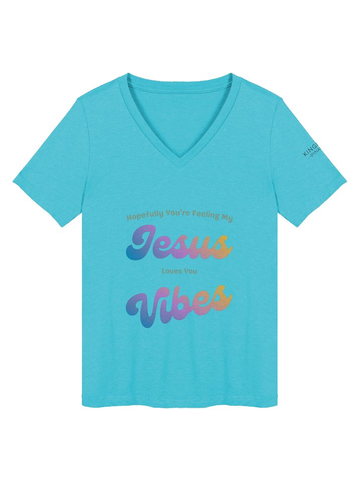 Jesus Vibes Signature V-Neck Tee – Light product image (1)