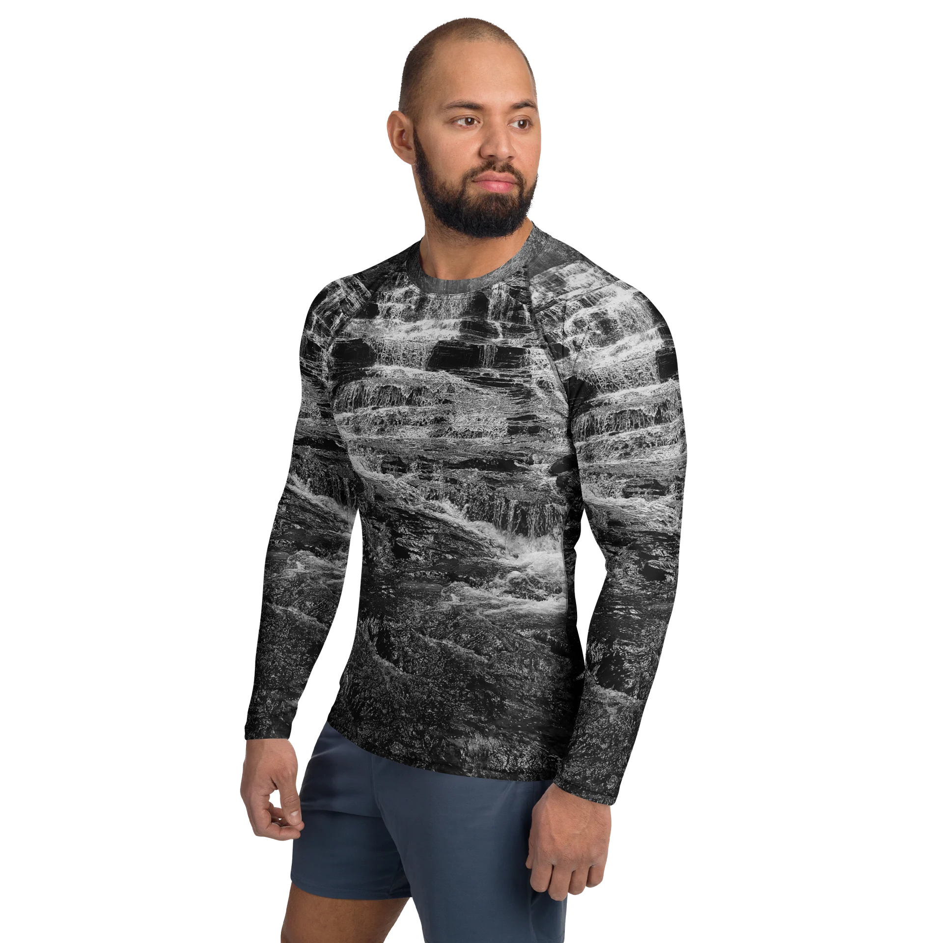 Cascades In Black Rash Guard product image (3)