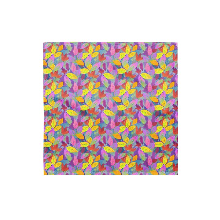 Yellow Pink Leaves Bandana product image (1)