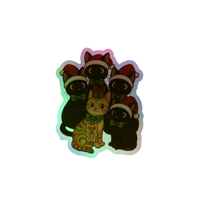Cat brigade Winter Holographic Sticker Set product image (2)