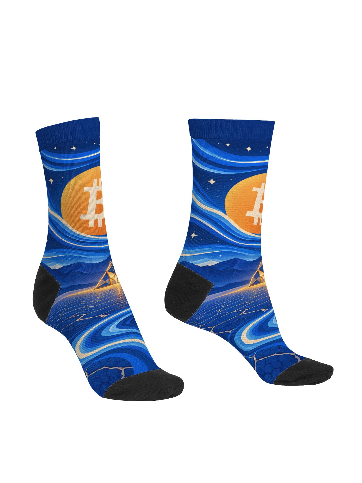 Midnight Playa Bitcoin Crew Socks product image (3)