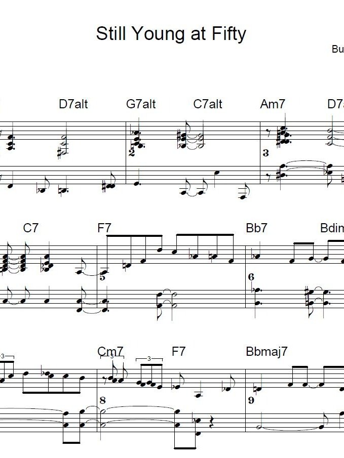 Still Young at Fifty - Blues piano - Piano sheet music product image (1)