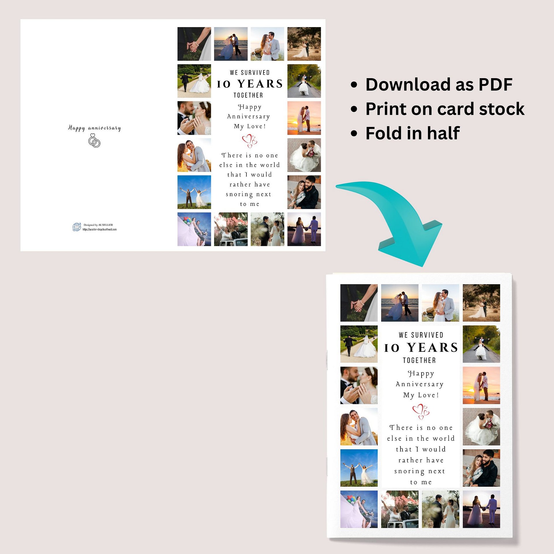 Funny Anniversary Photo Card Template product image (8)