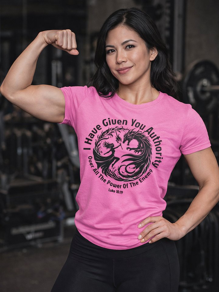 Authority T-Shirt, Luke Bible Verse Ladies Christian Princess Warrior Faith Tee product image (6)