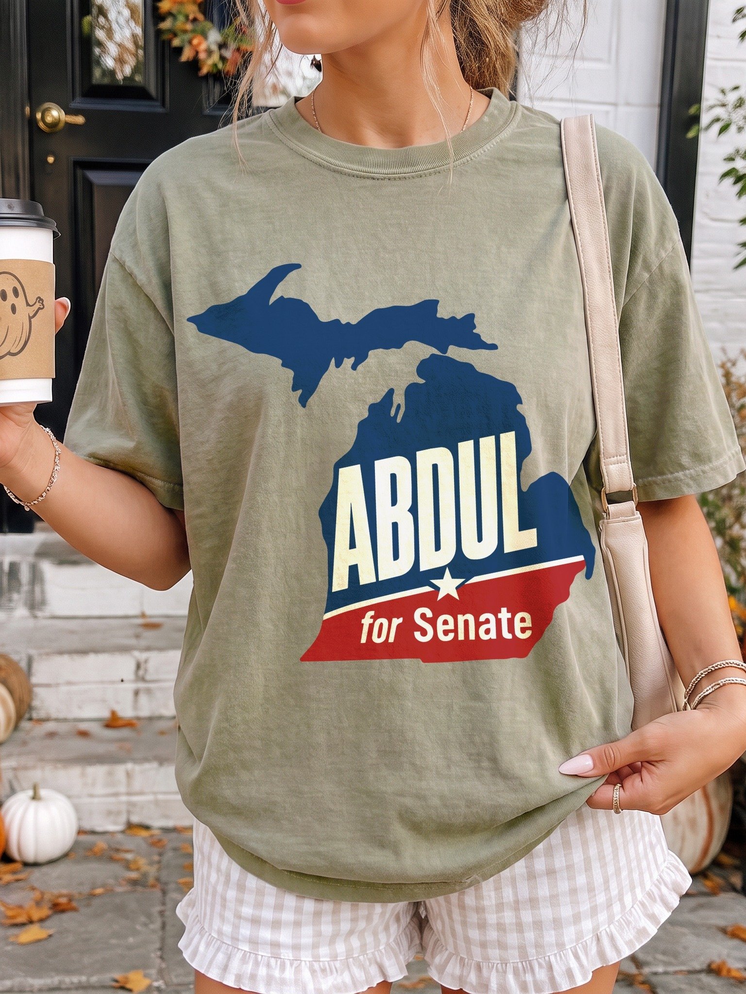 Abdul For Senate T Shirt, Abdul El Sayed US Midterms 26 Progressive Democrat Michigan Tee, Comfort Colors Long Sleeve product image (10)