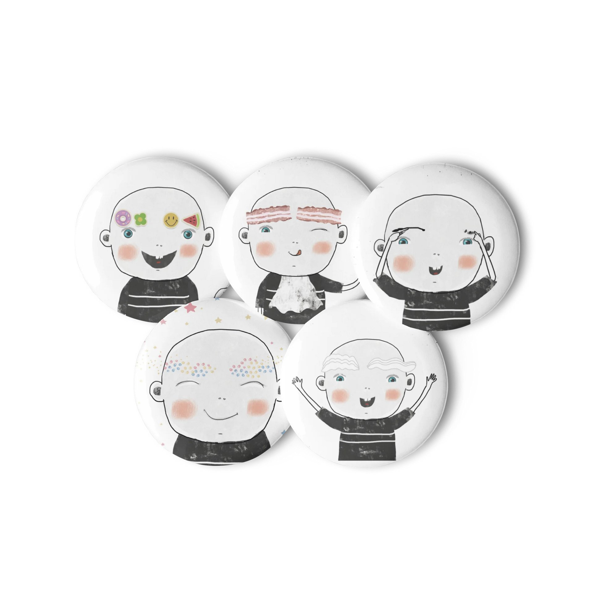 Pin/Button Set: Chemo Ate My Eyebrows product image (2)