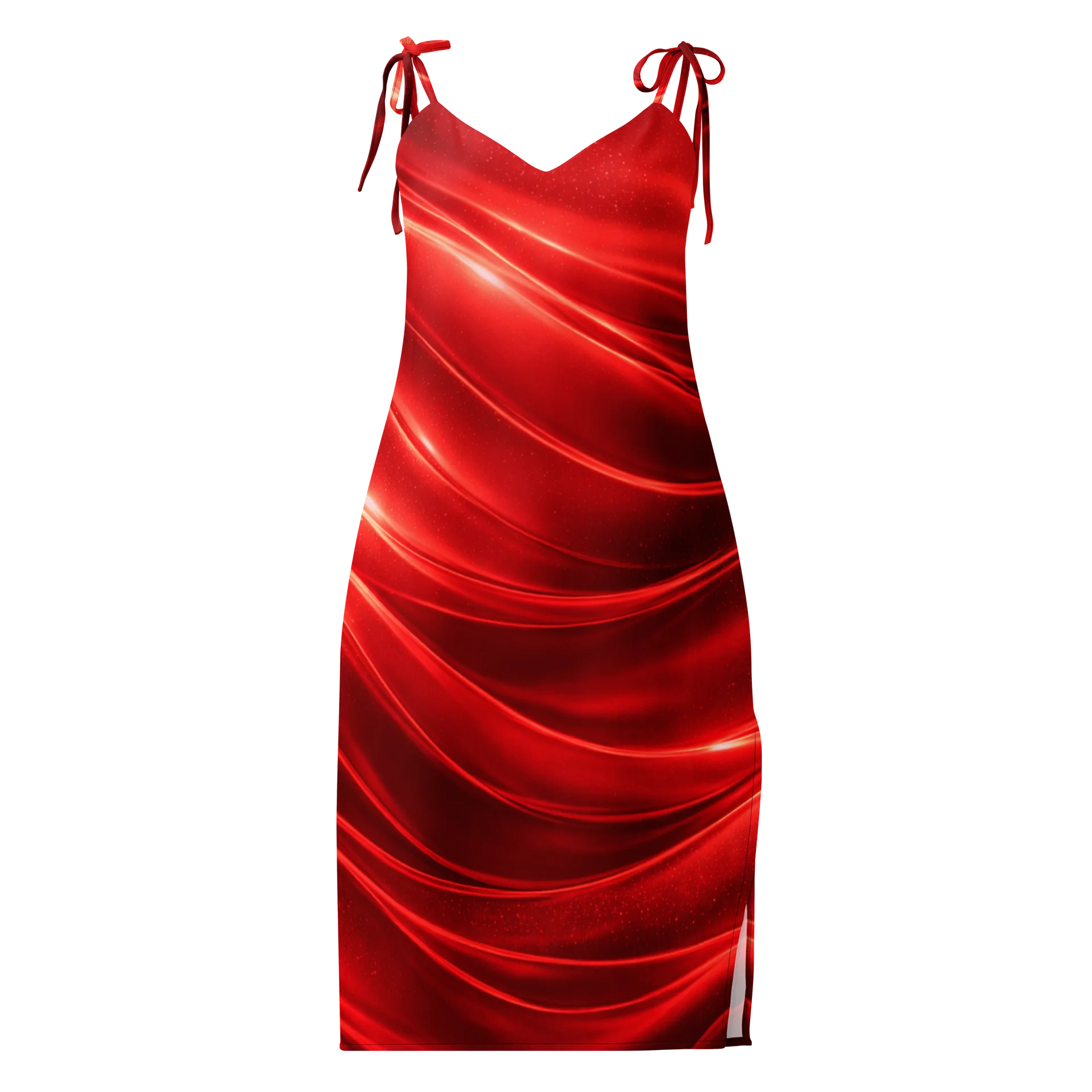 LetshyGo Red midi dress with a front side slit product image (3)