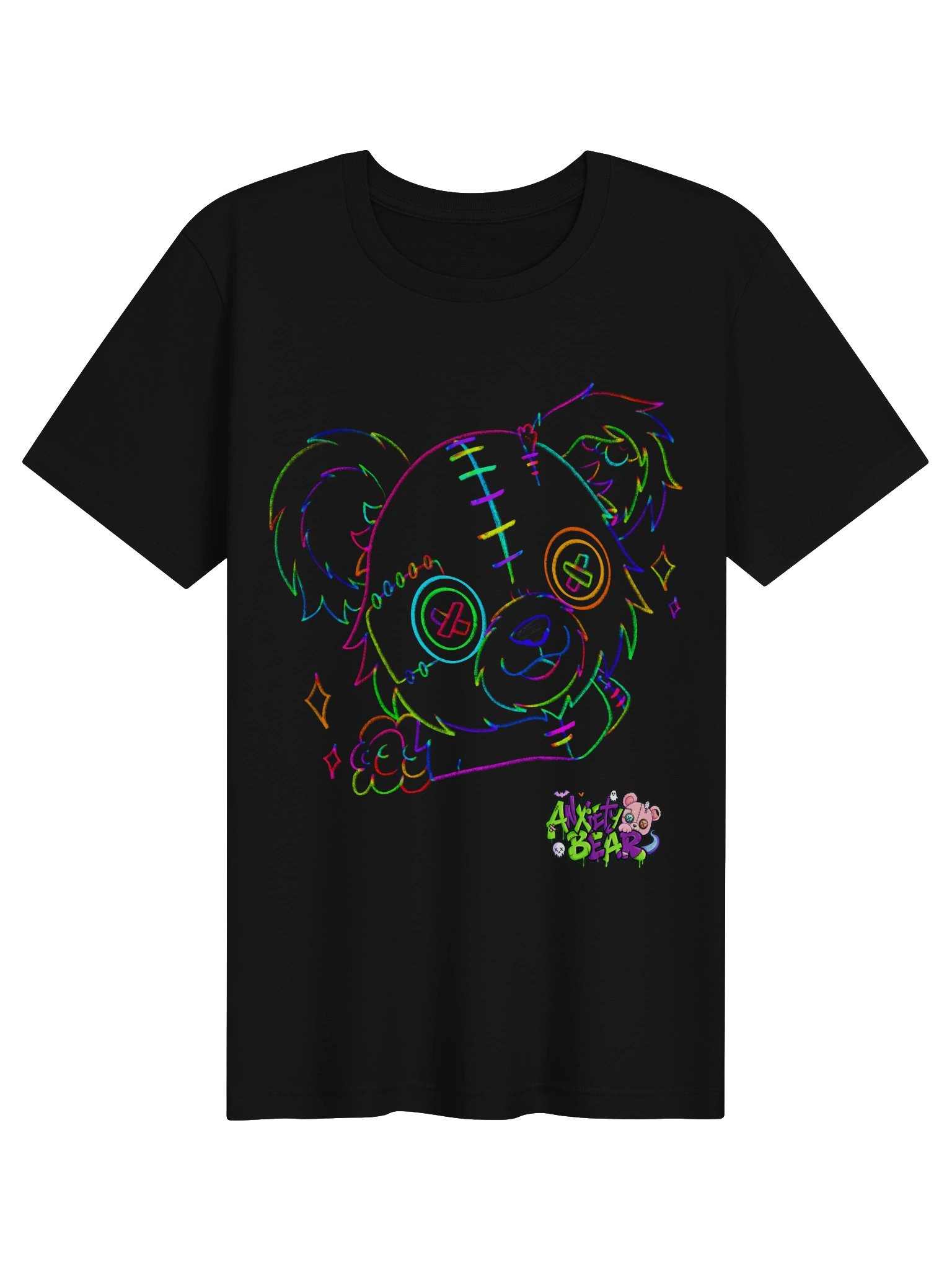 Rainbow Anxiety Bear T-shirt product image (4)