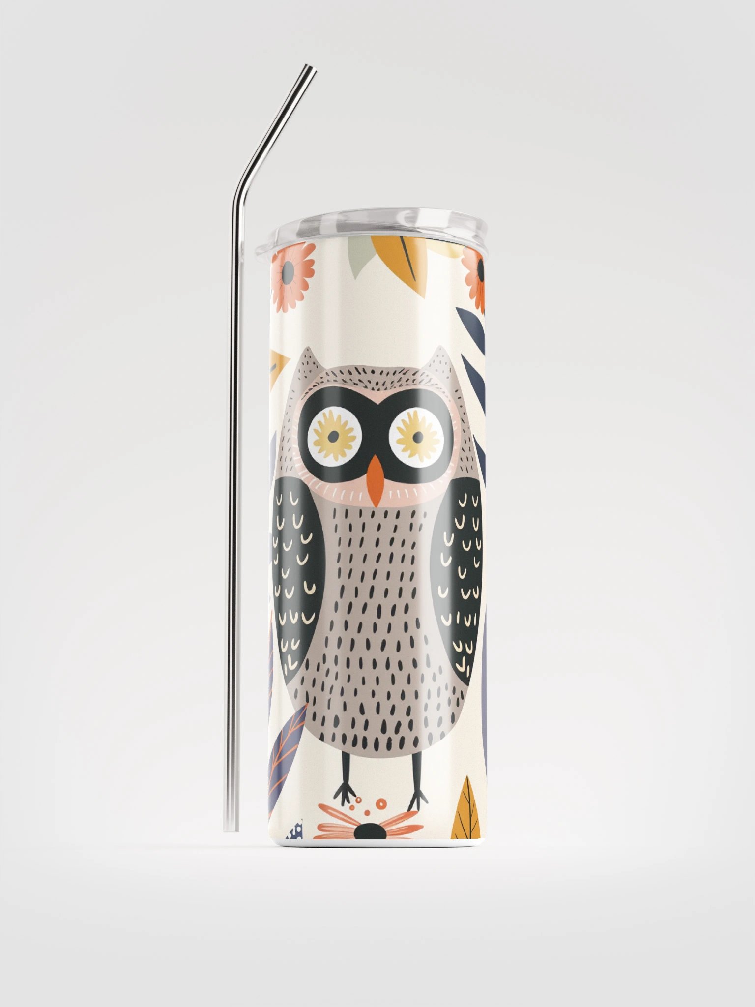 Whimsical Owl Stainless Steel Tumbler product image (1)